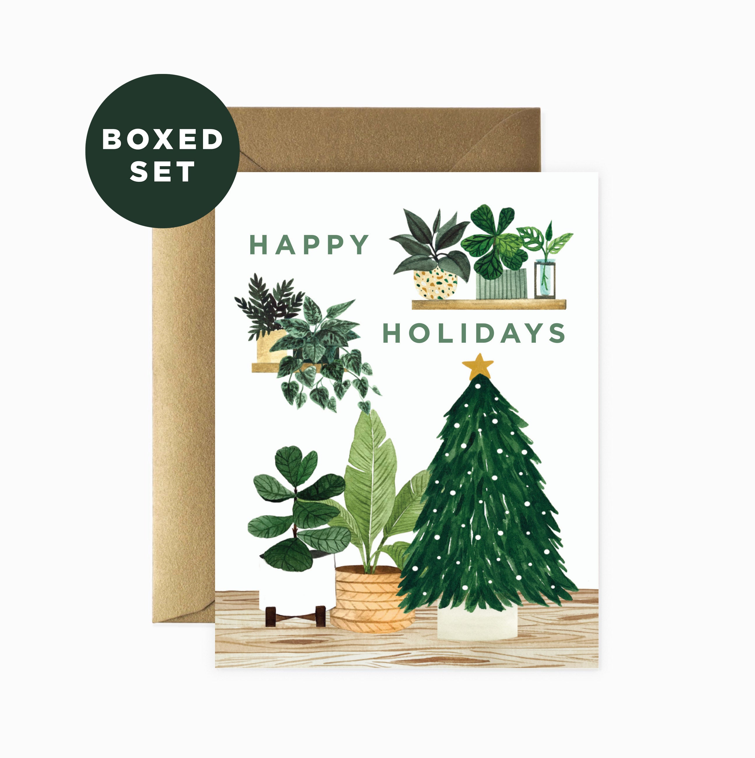 Holiday Plant Shelf Greeting Card | Boxed Set of 6