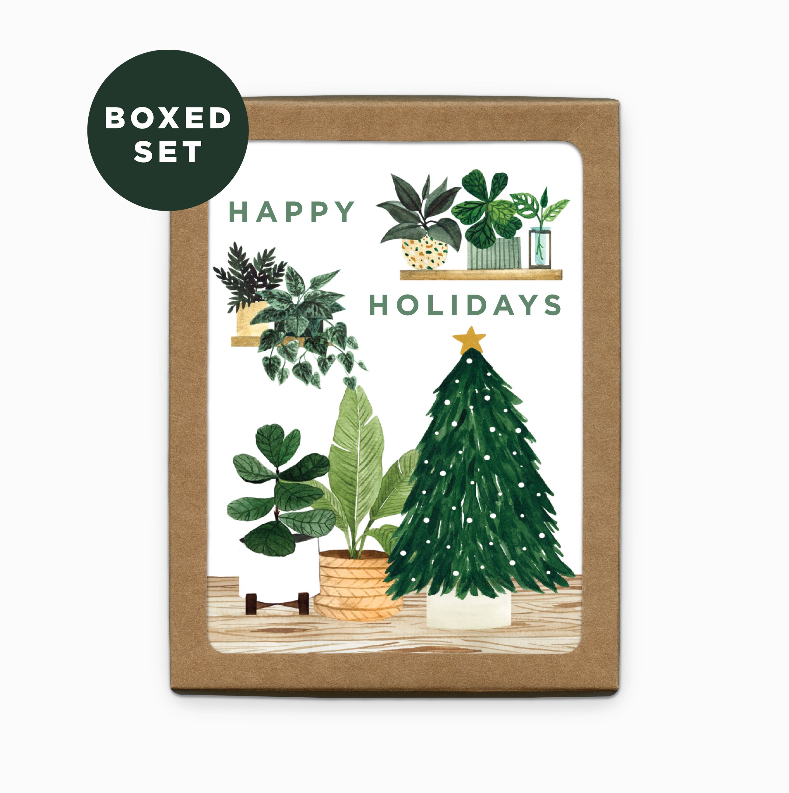 Holiday Plant Shelf Greeting Card | Boxed Set of 6