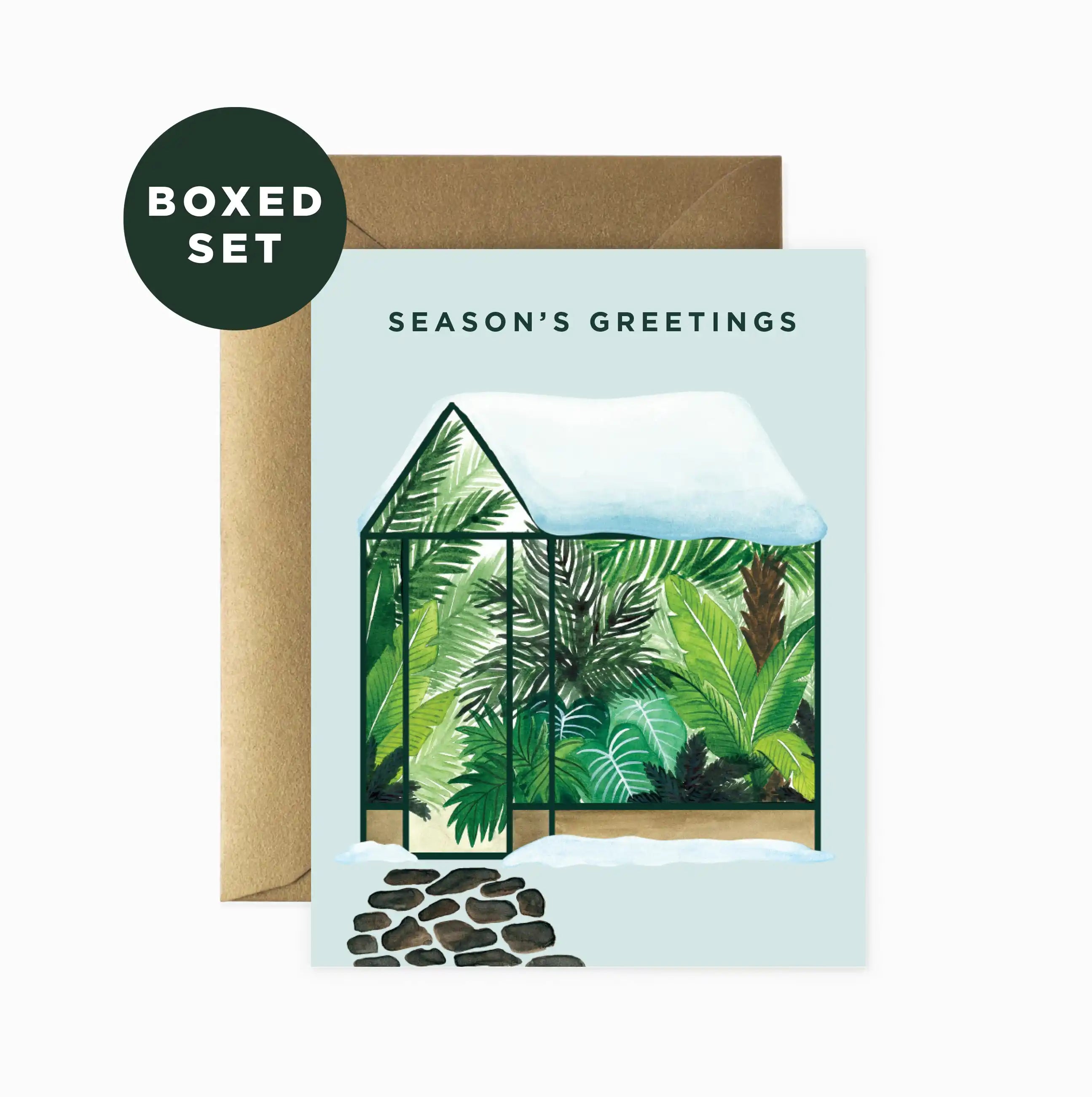 Season's Greetings Greenhouse Greeting Card | Boxed Set of 6