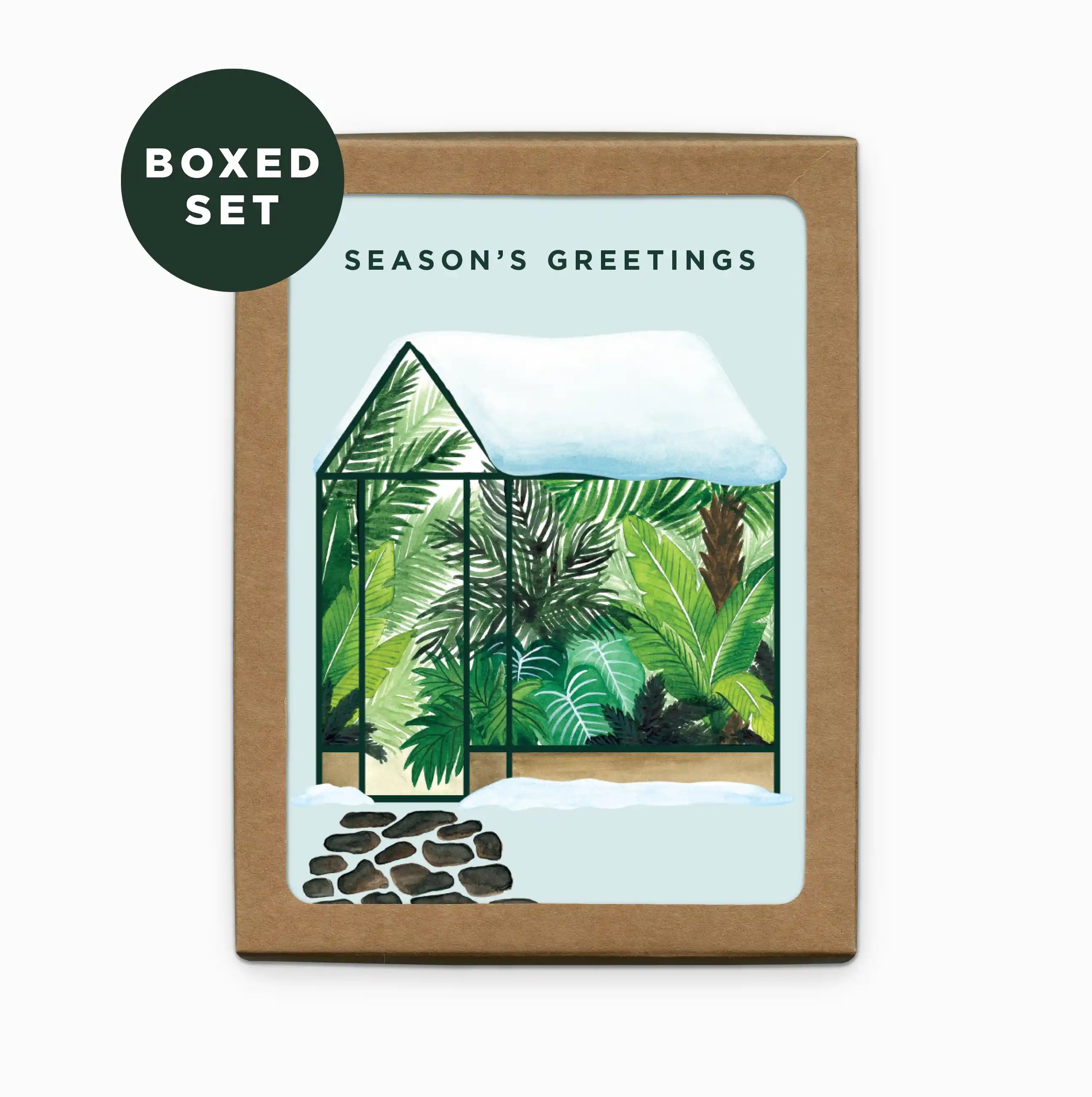 Season's Greetings Greenhouse Greeting Card | Boxed Set of 6