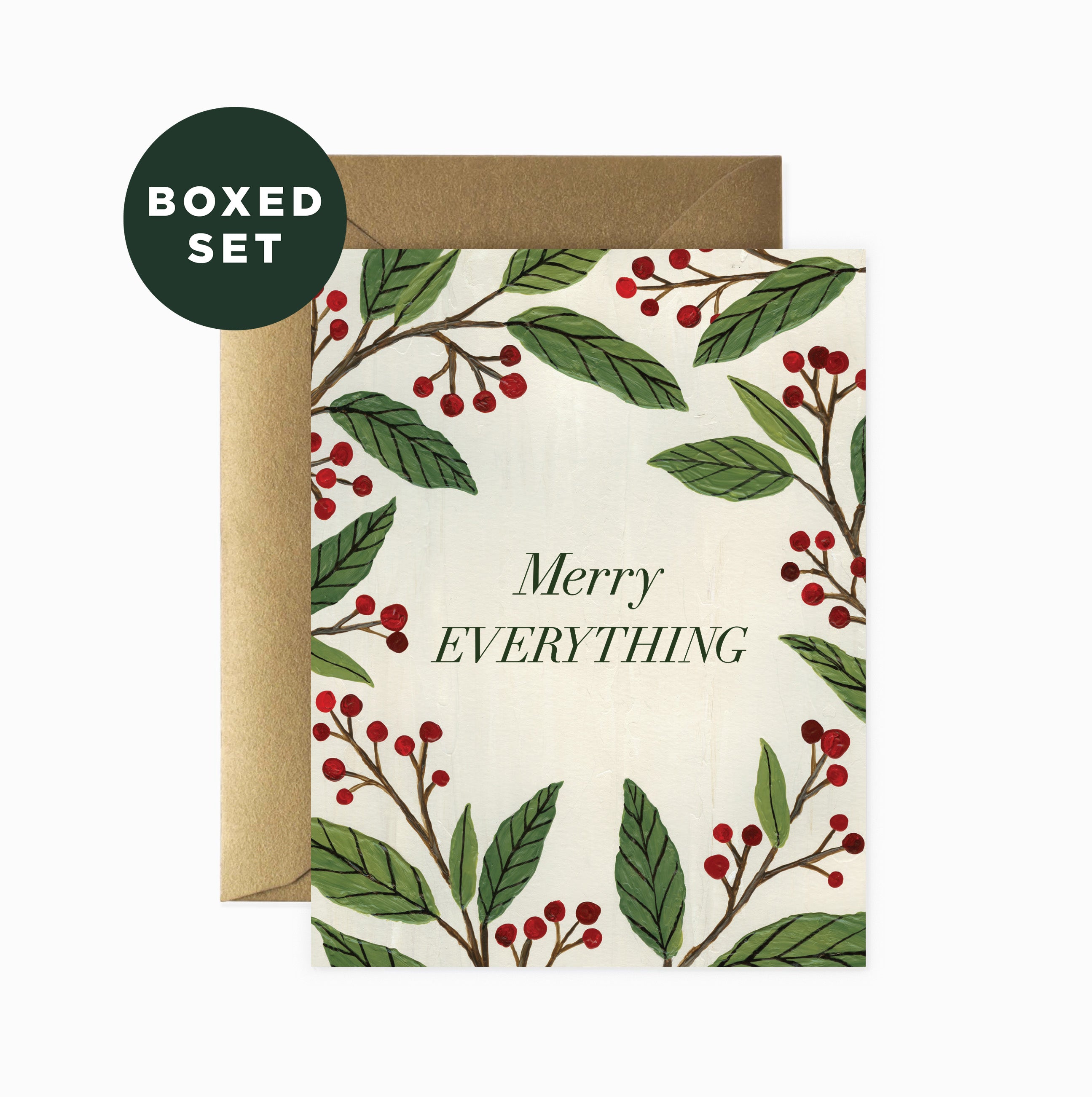 Winter Berry Merry Everything Christmas Card | Boxed Set of 6