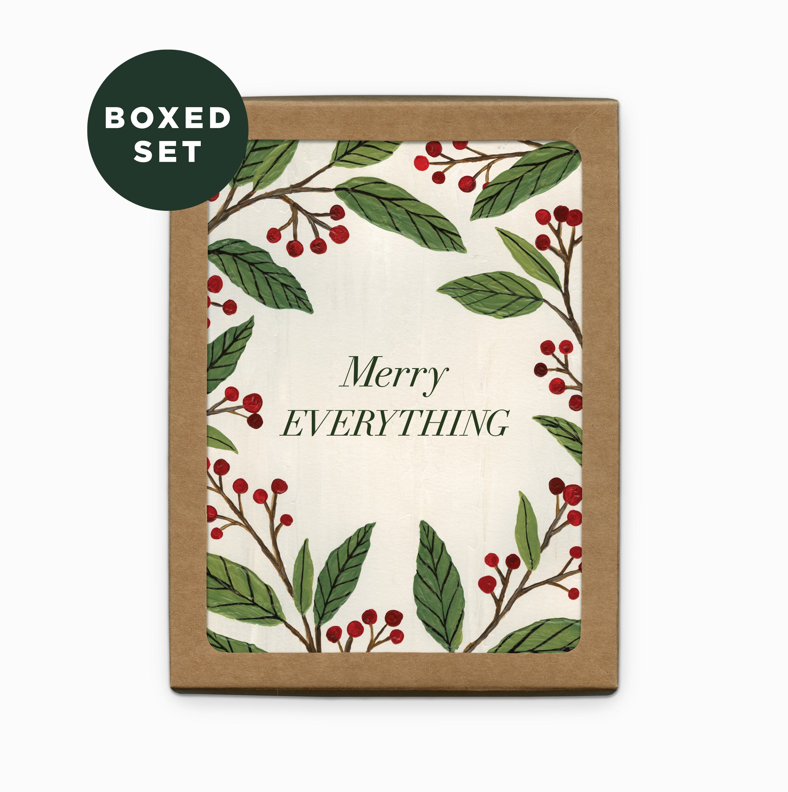 Winter Berry Merry Everything Christmas Card | Boxed Set of 6