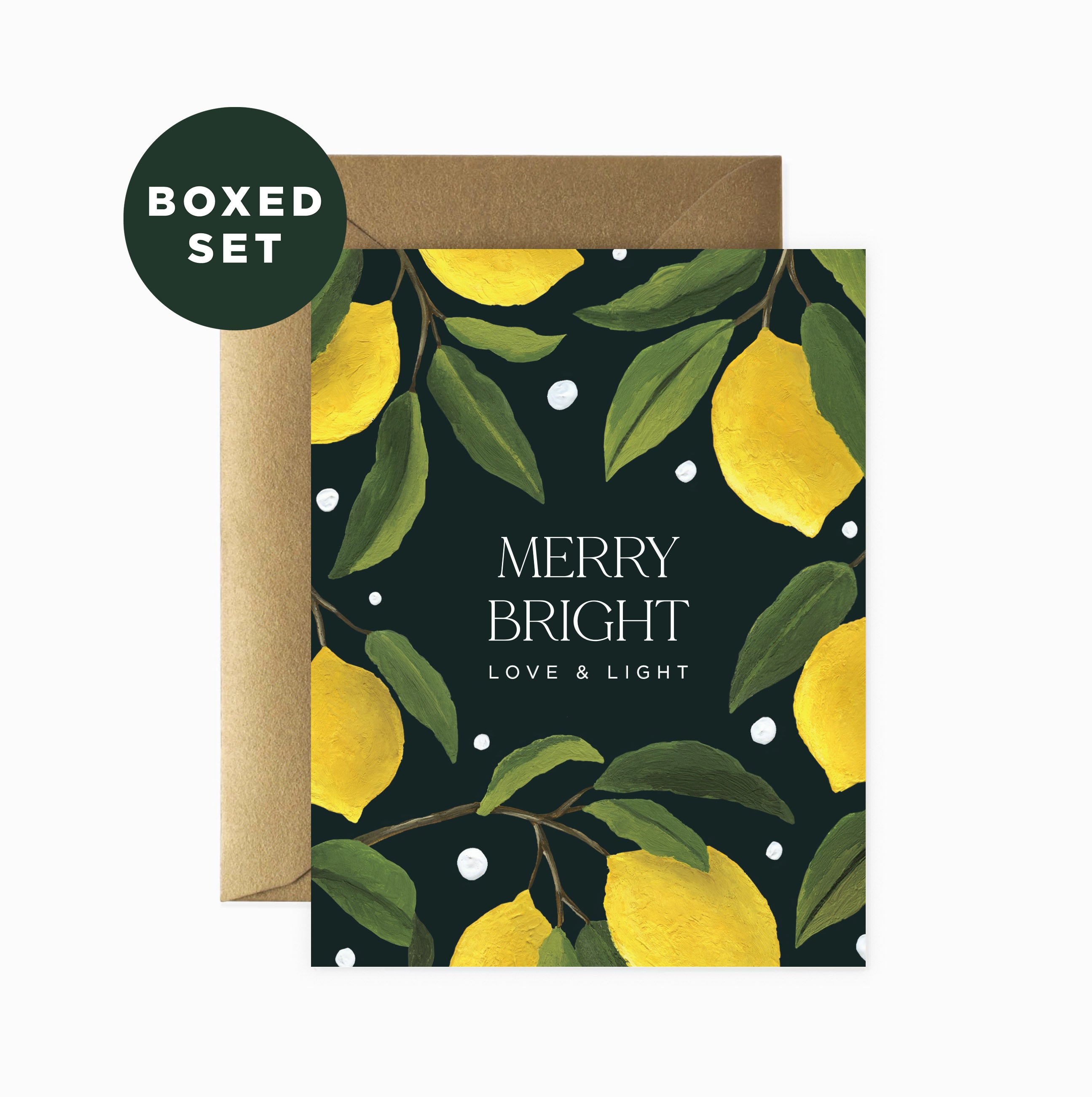 Lemons Merry Bright Christmas Card | Boxed Set of 6