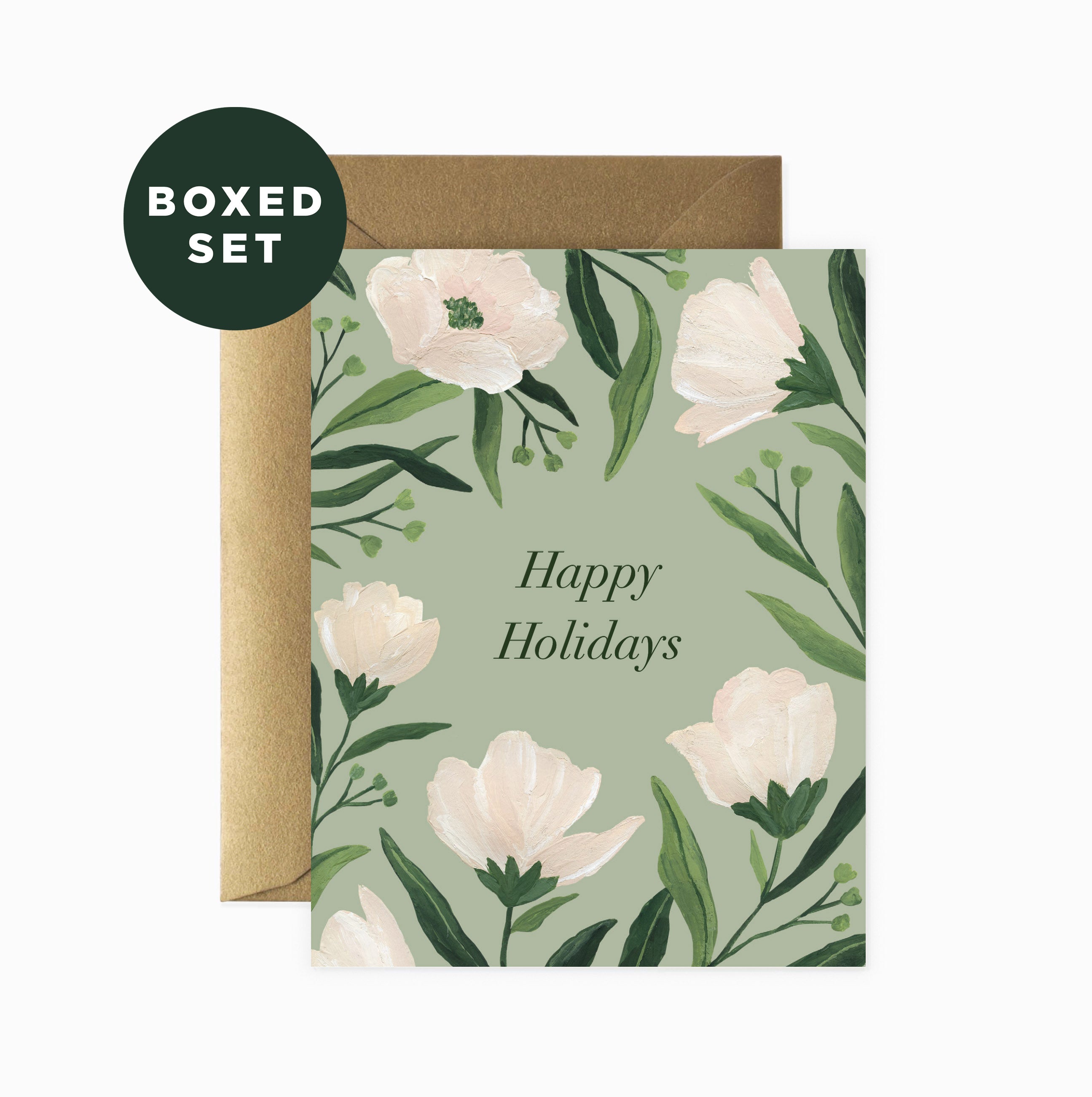 Holiday Floral Christmas Card | Boxed Set of 6