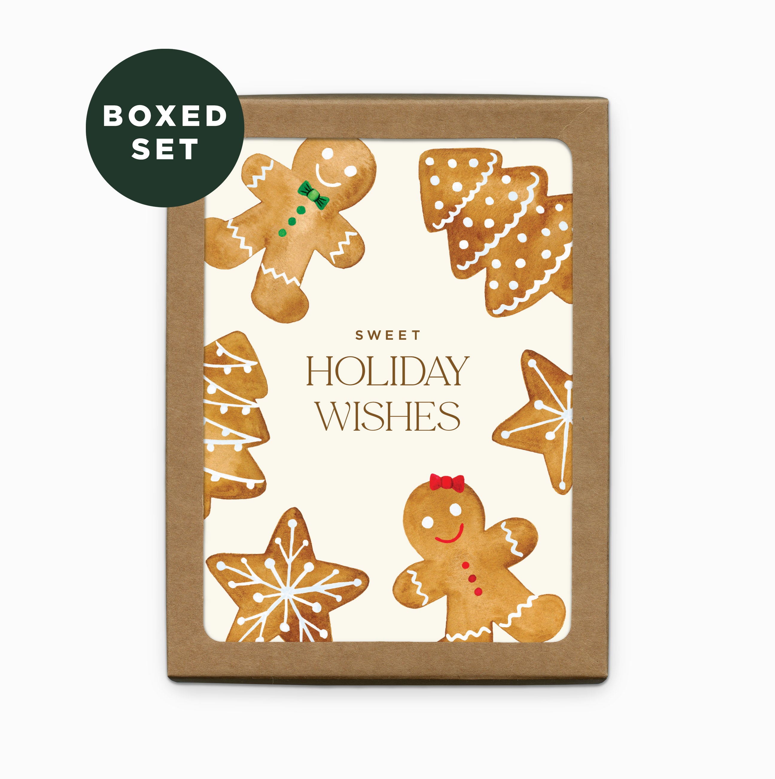 Gingerbread Cookies Holiday Greeting Card | Boxed Set of 6