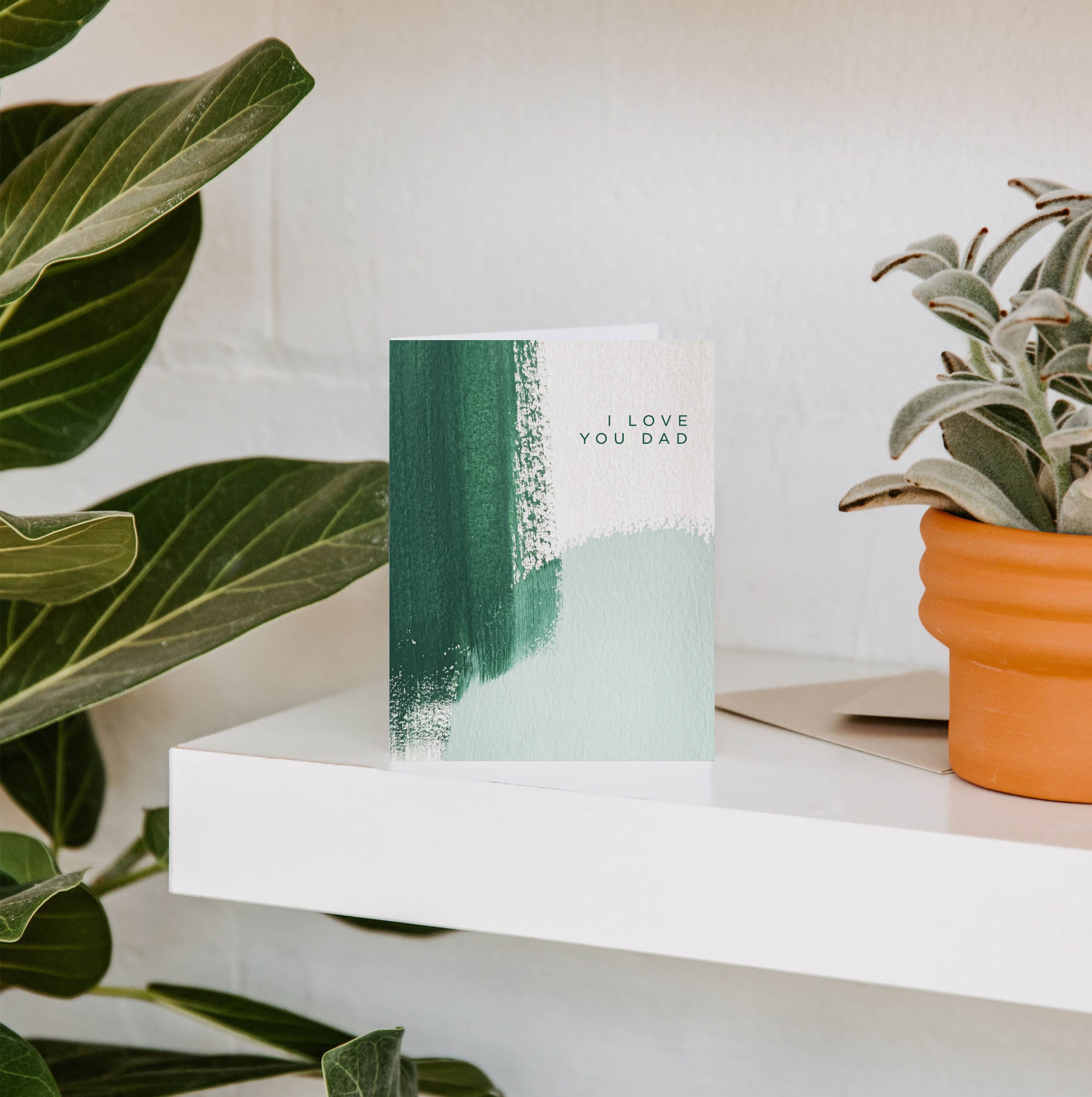 I Love You Dad Brush Greeting Card