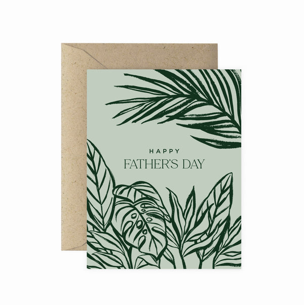 Tropical Brush Father's Day Greeting Card