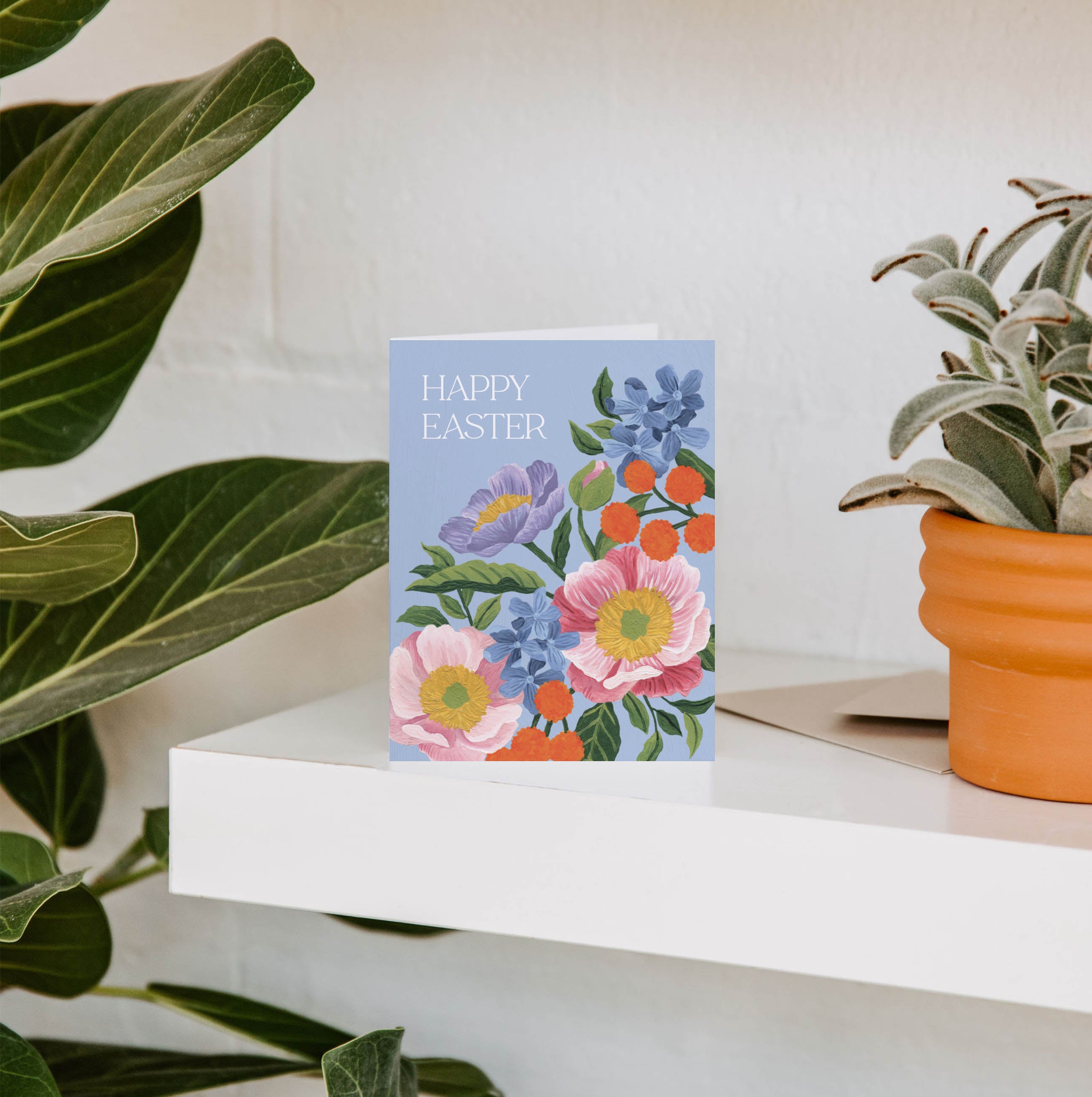 Vibrant Flora Easter Greeting Card