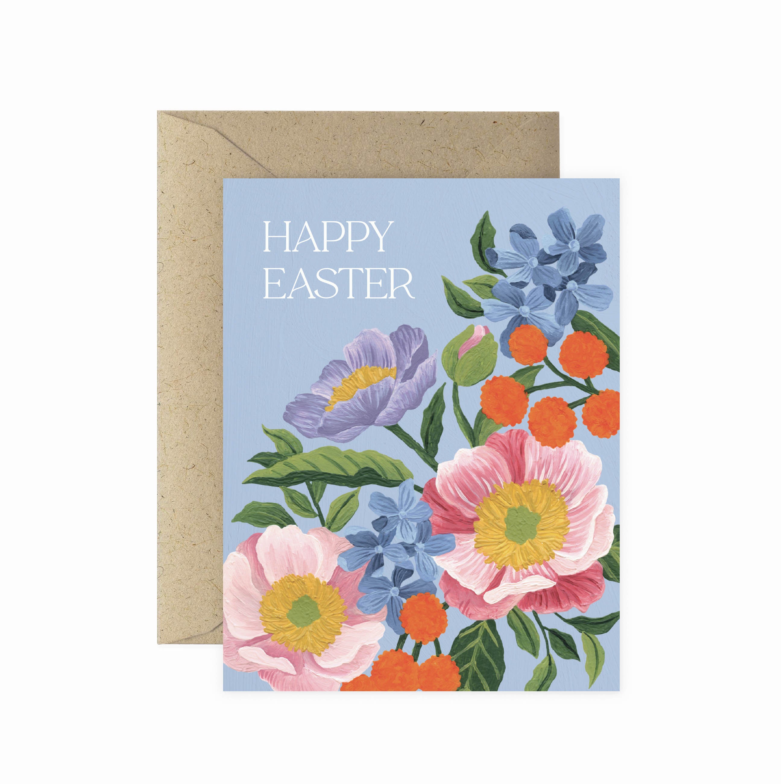 Vibrant Flora Easter Greeting Card