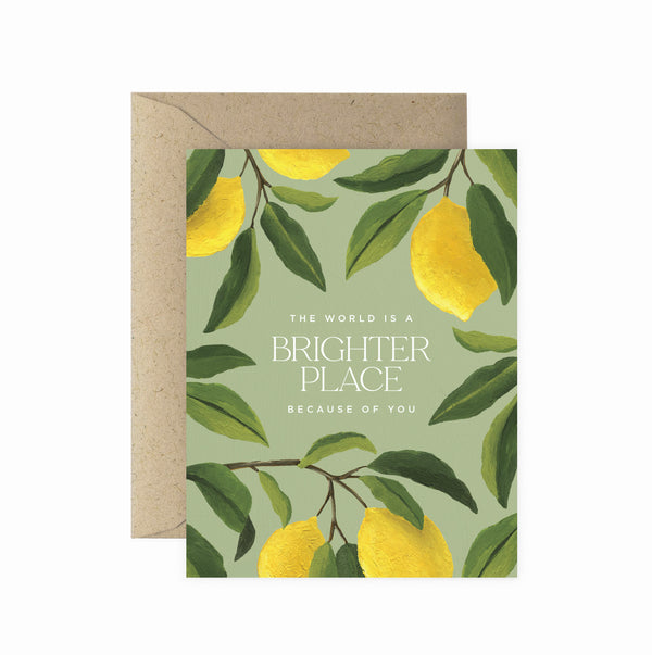 Lemons Brighter Place Greeting Card