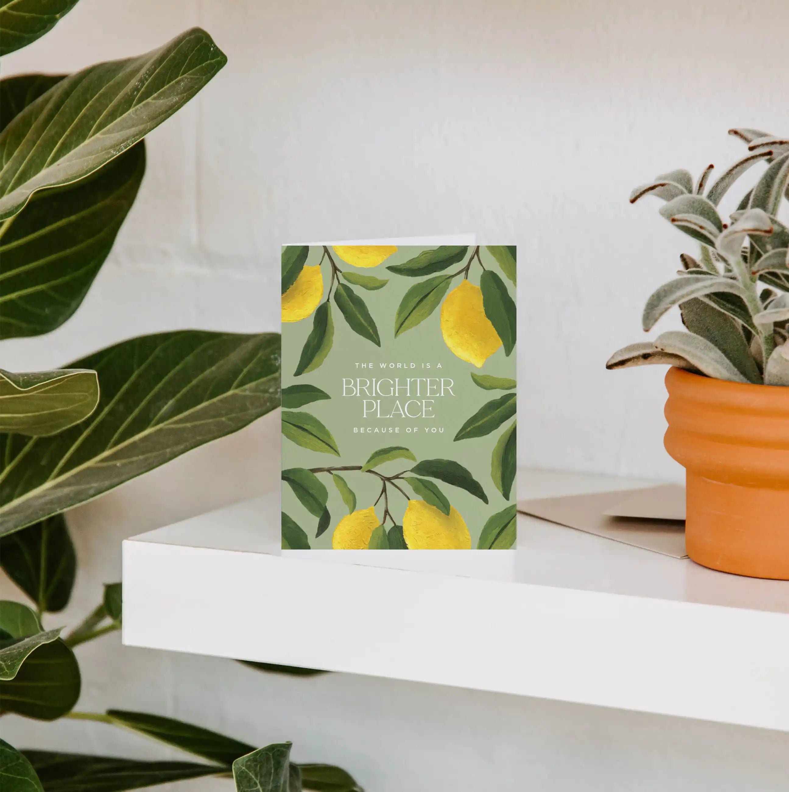 Lemons Brighter Place Greeting Card