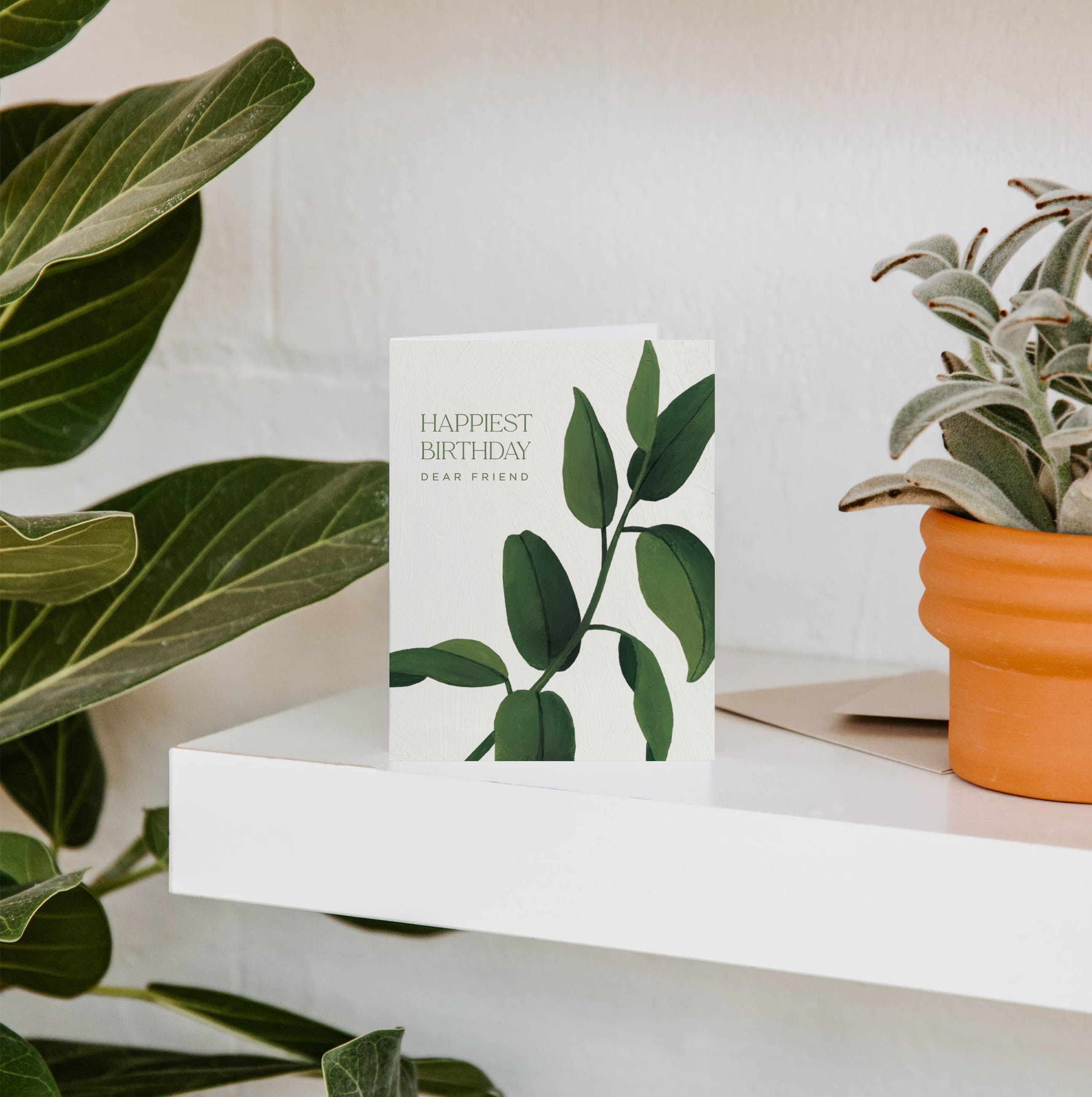 Rubber Tree Happiest Birthday Greeting Card