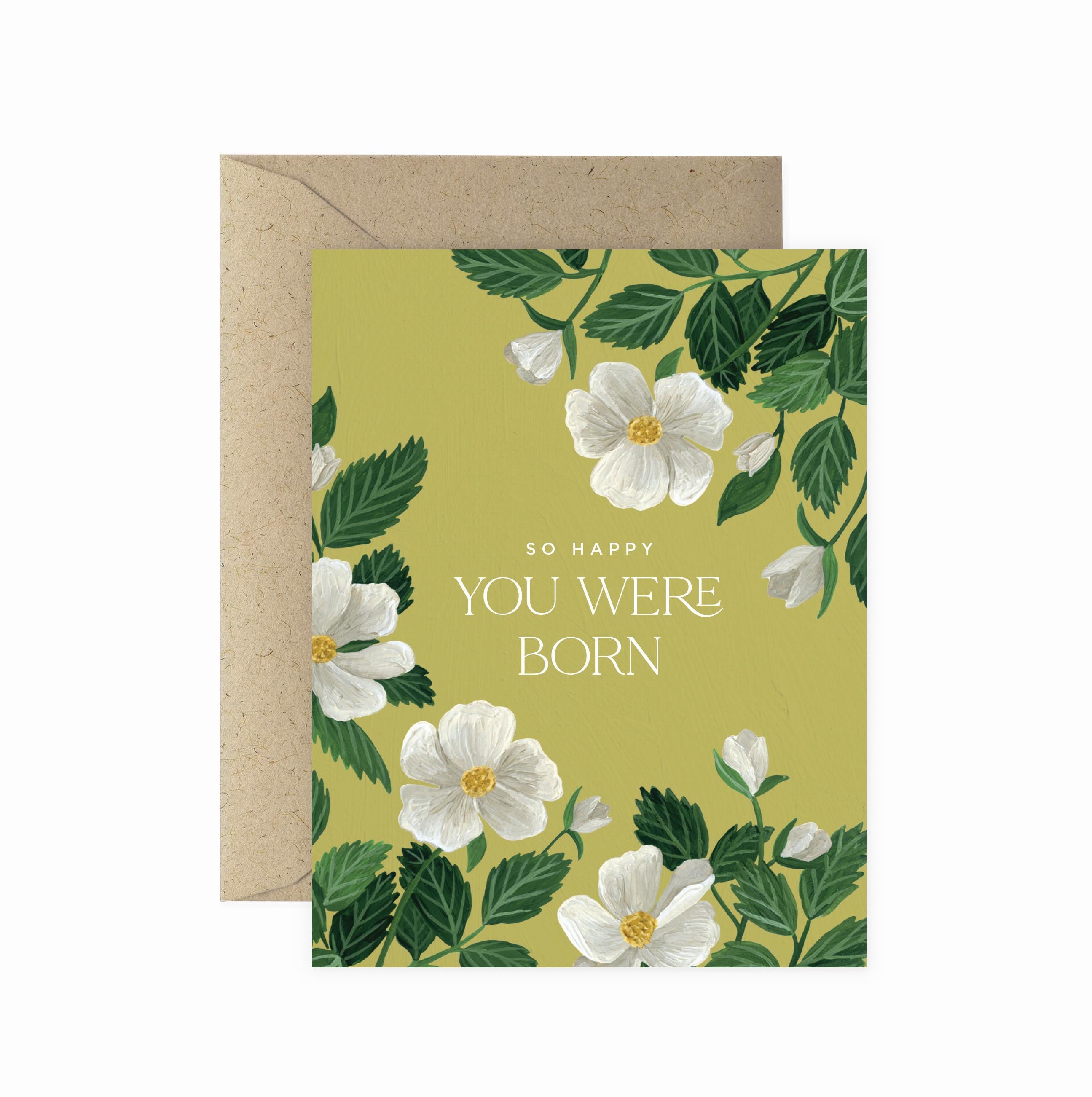 Rosa Happy You Were Born Birthday Greeting Card