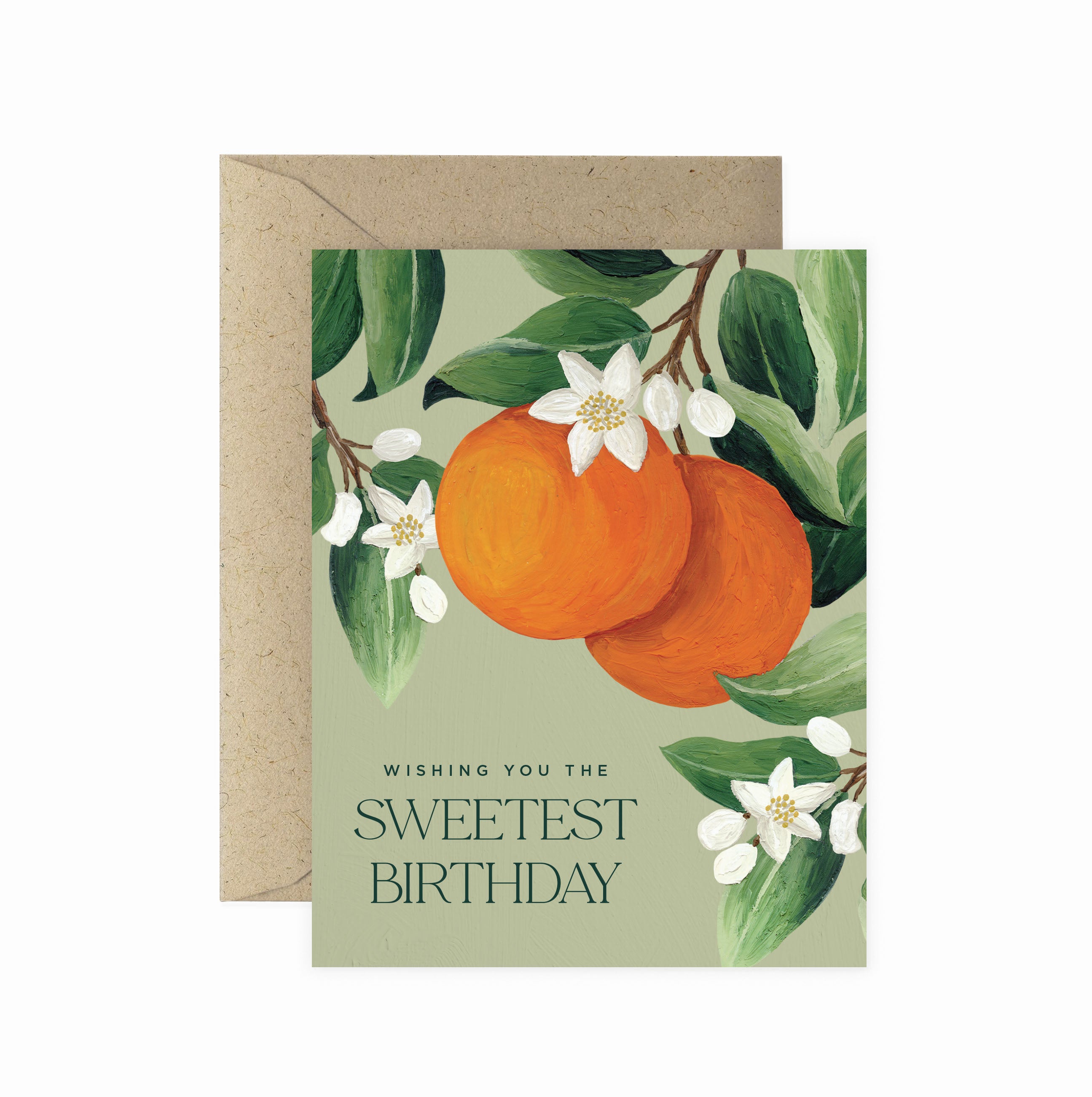 Orange Blossom Sweetest Birthday Greeting Card