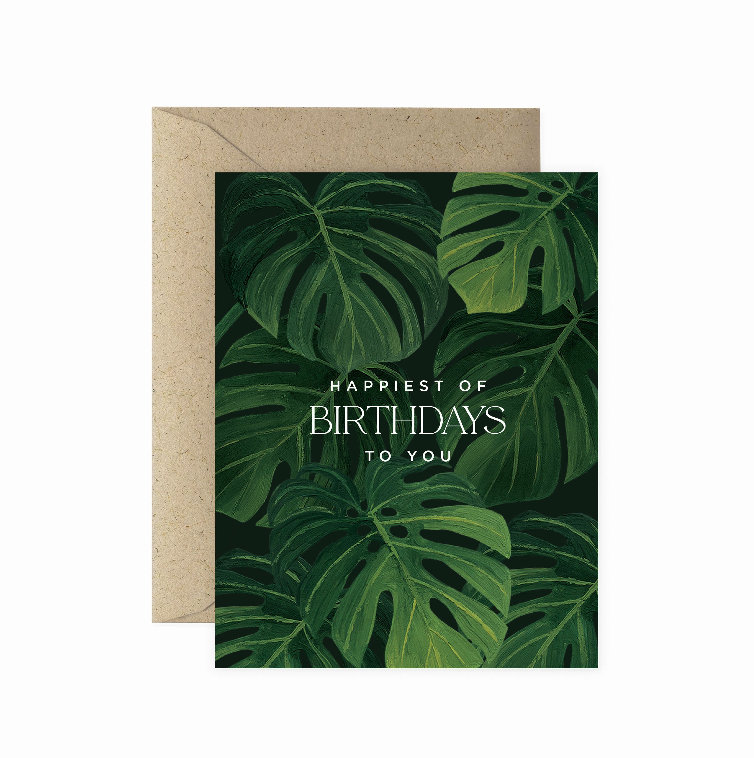 Lush Monstera Birthday Greeting Card