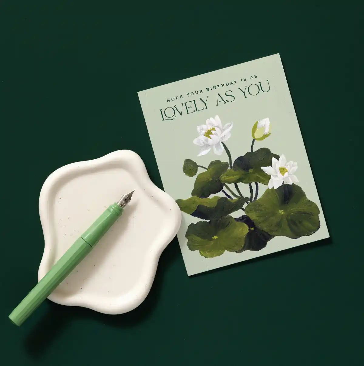 Lotus Blossom Birthday Greeting Card