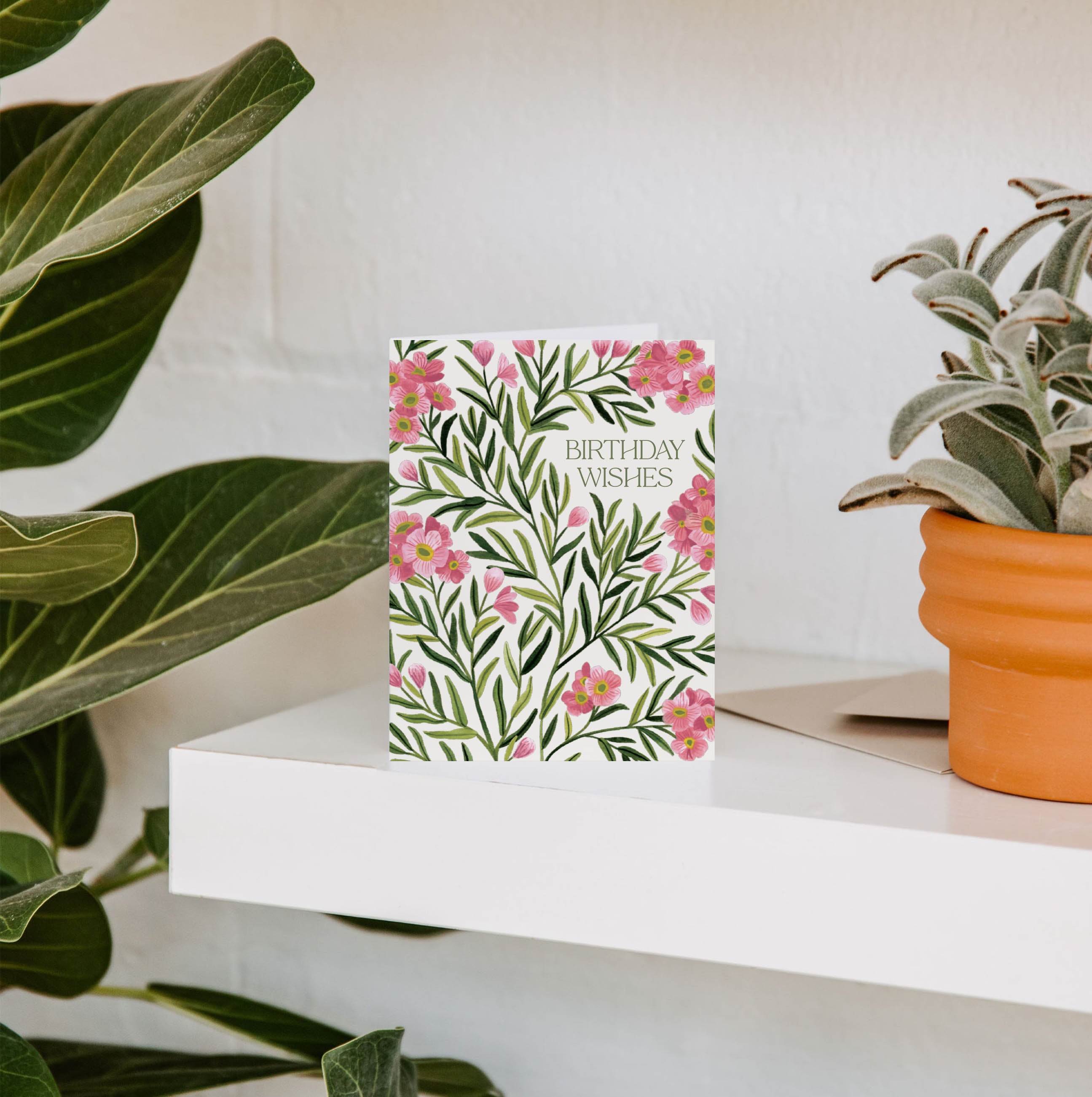 Waxflower Wishes Birthday Greeting Card