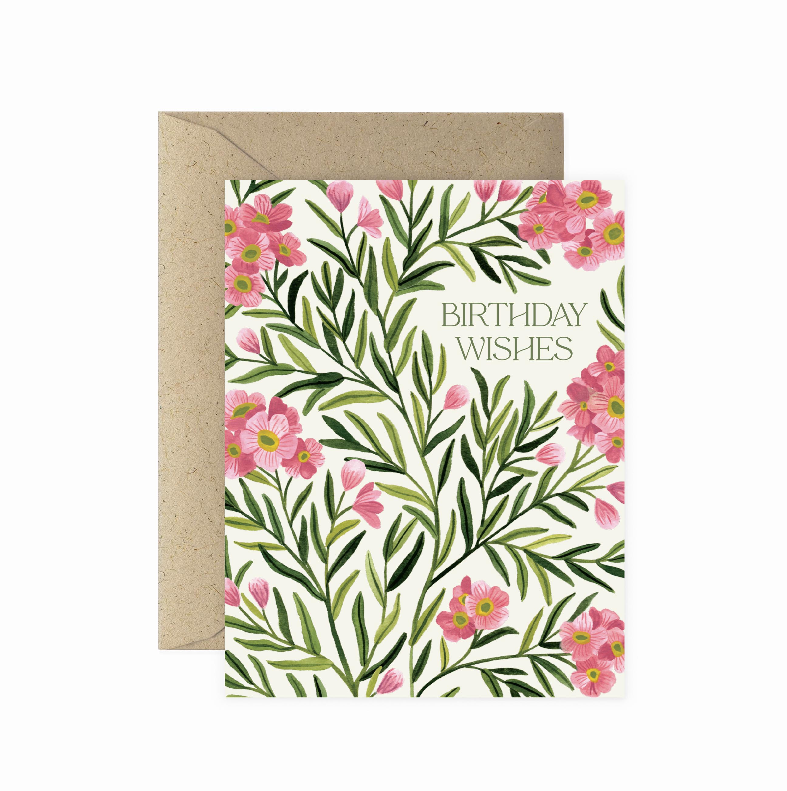 Waxflower Wishes Birthday Greeting Card