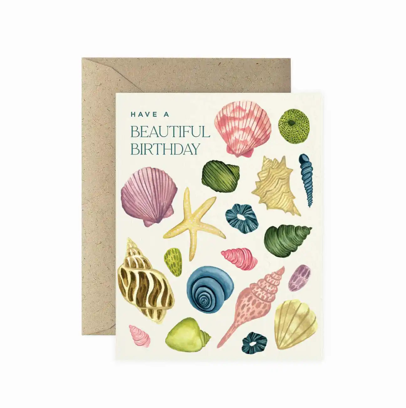 Sea Shells Birthday Greeting Card