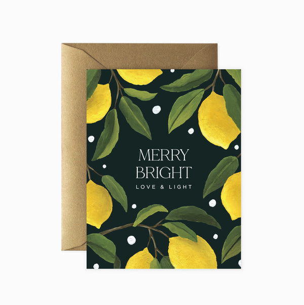 Lemons Merry Bright Holiday Greeting Card
