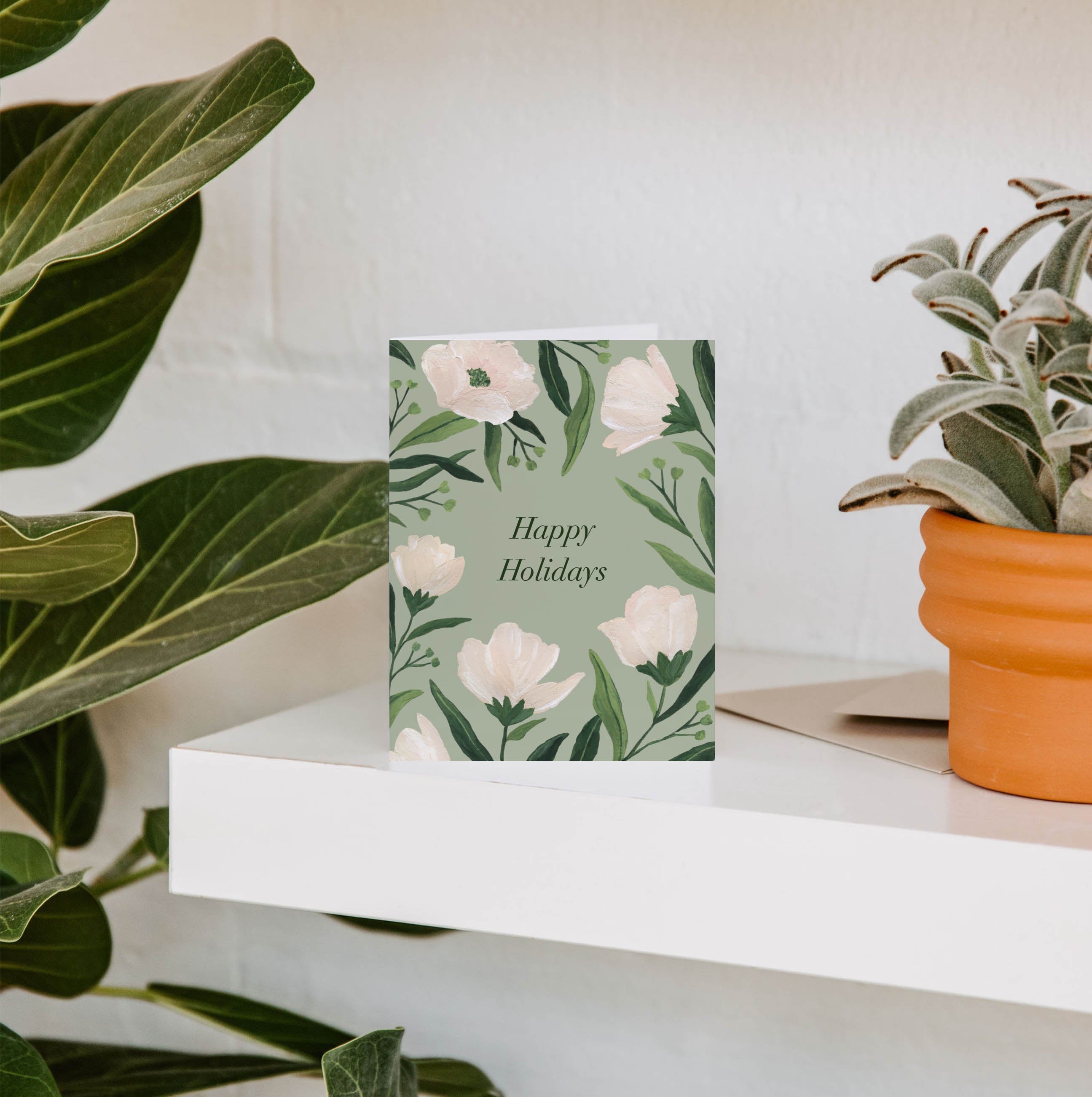 Holiday Floral Greeting Card
