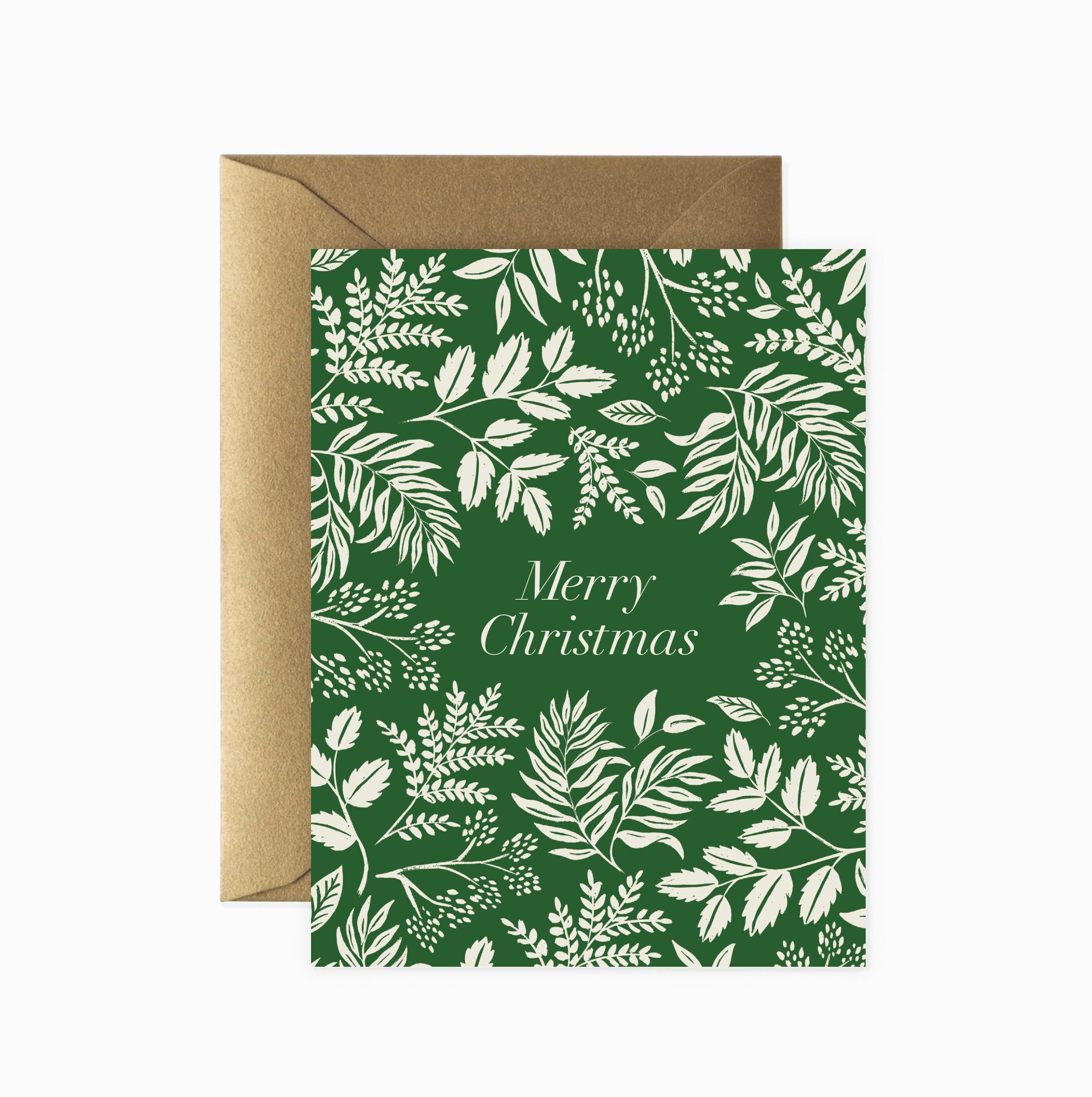 Christmas Vines Merry Christmas Greeting Card