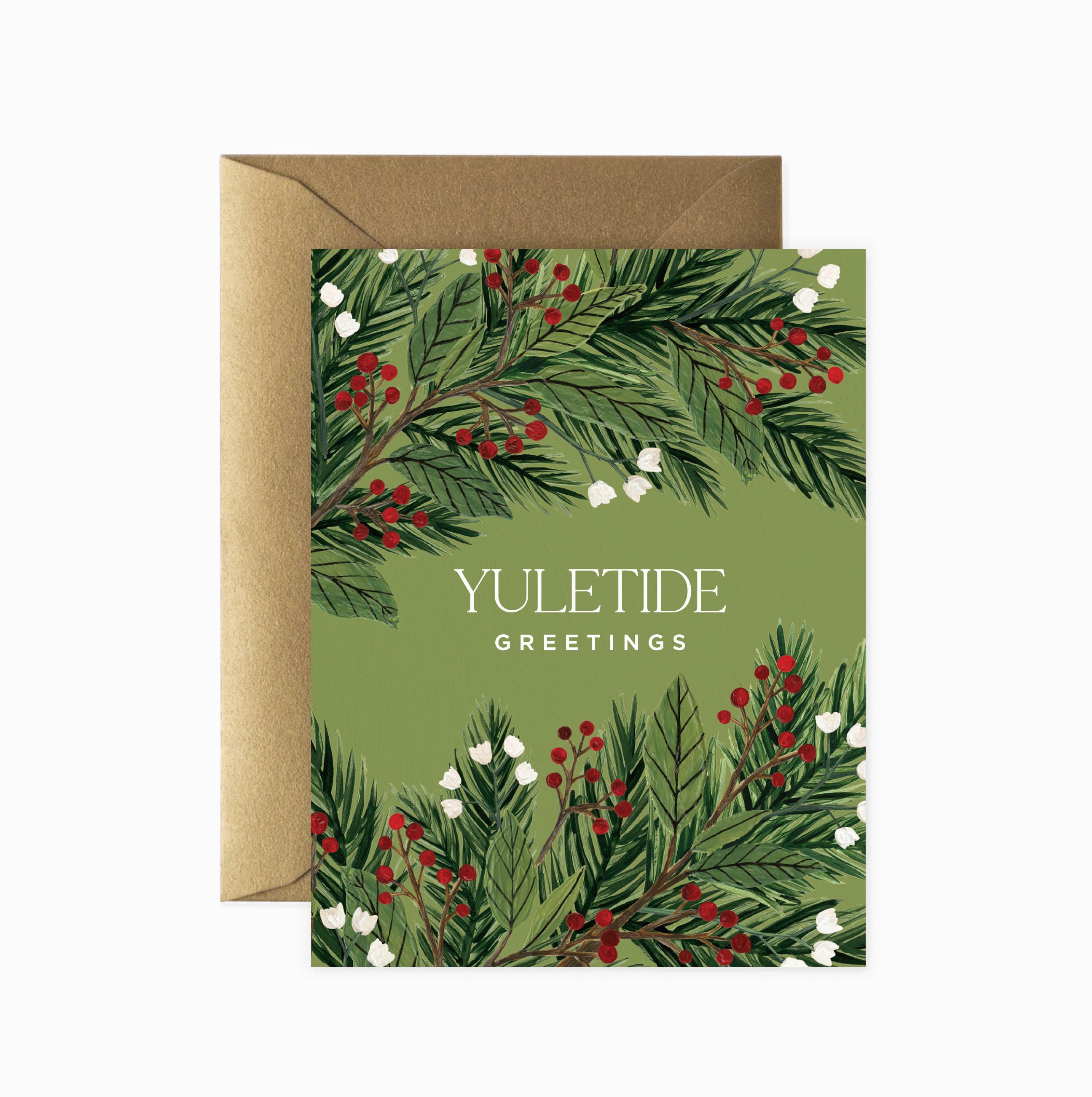 Yuletide Greetings Holiday Card