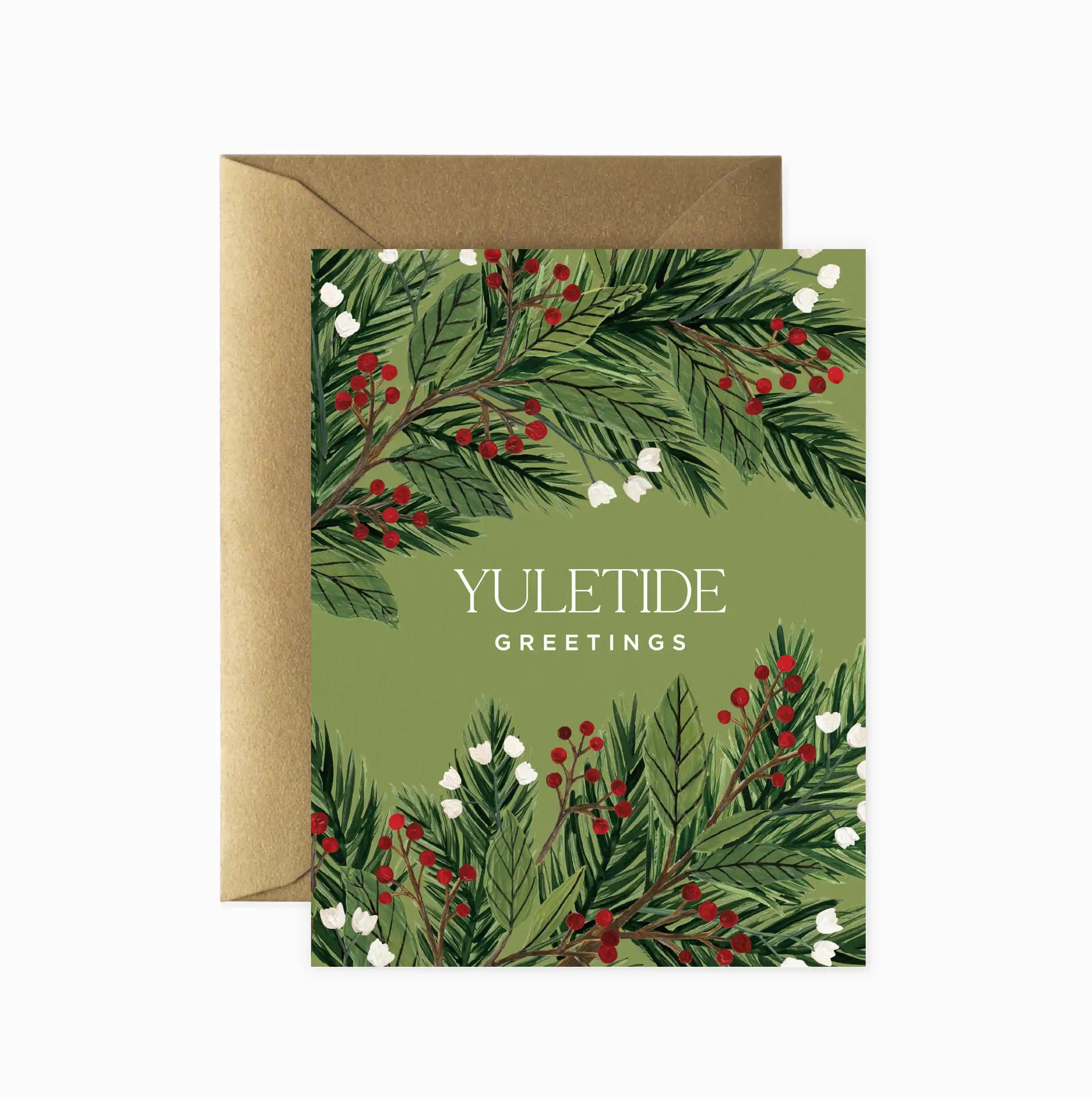 Yuletide Greetings Holiday Card