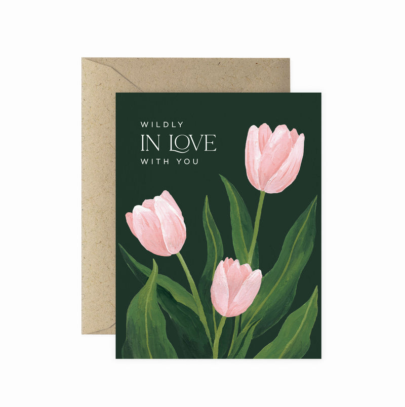 Wildly In Love Tulip Greeting Card