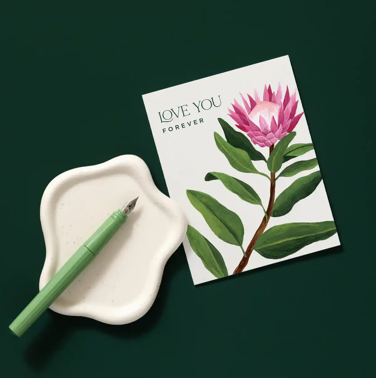 King Protea Forever Love Greeting Card