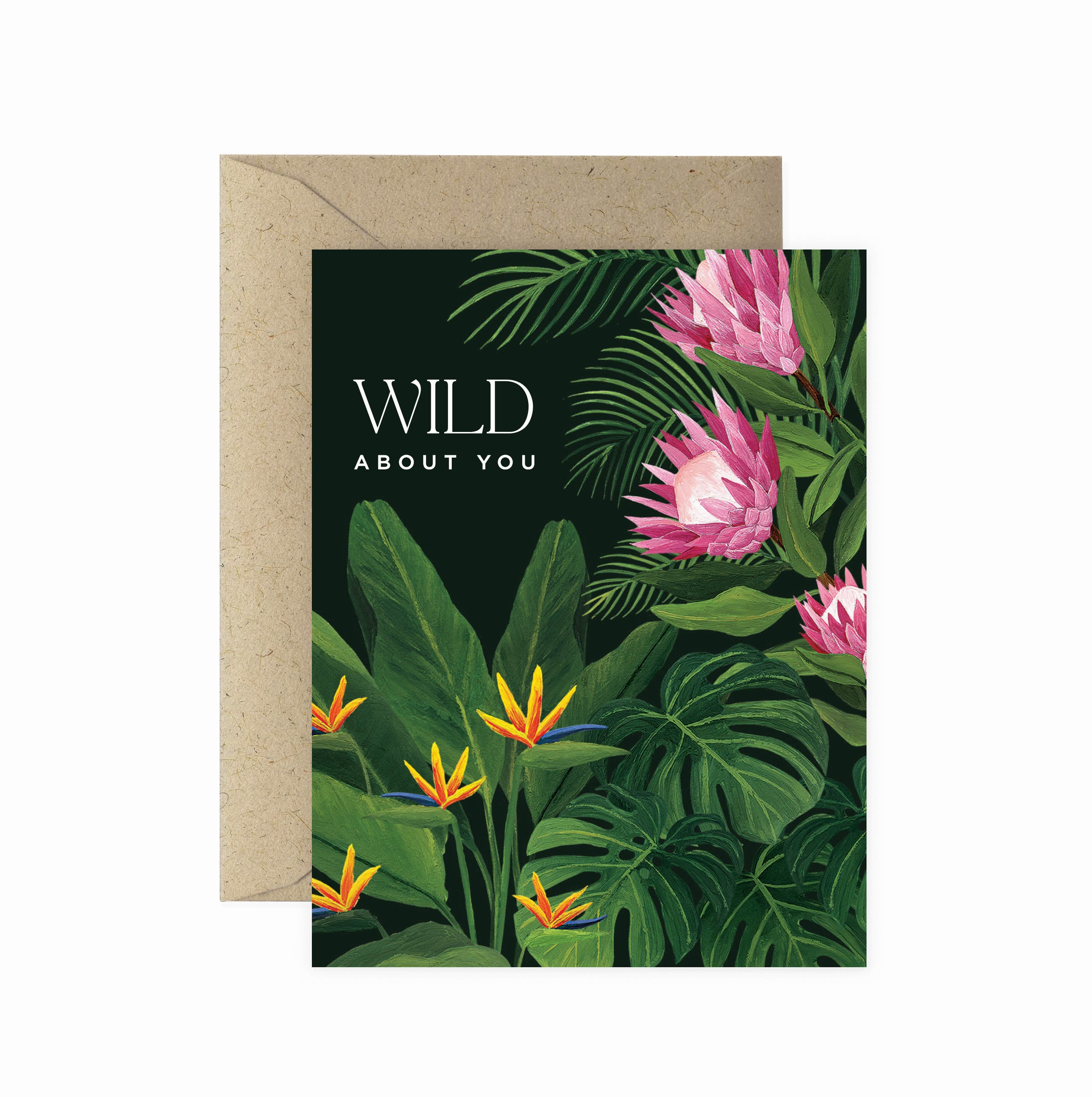 Tropical Wild About You Love Greeting Card