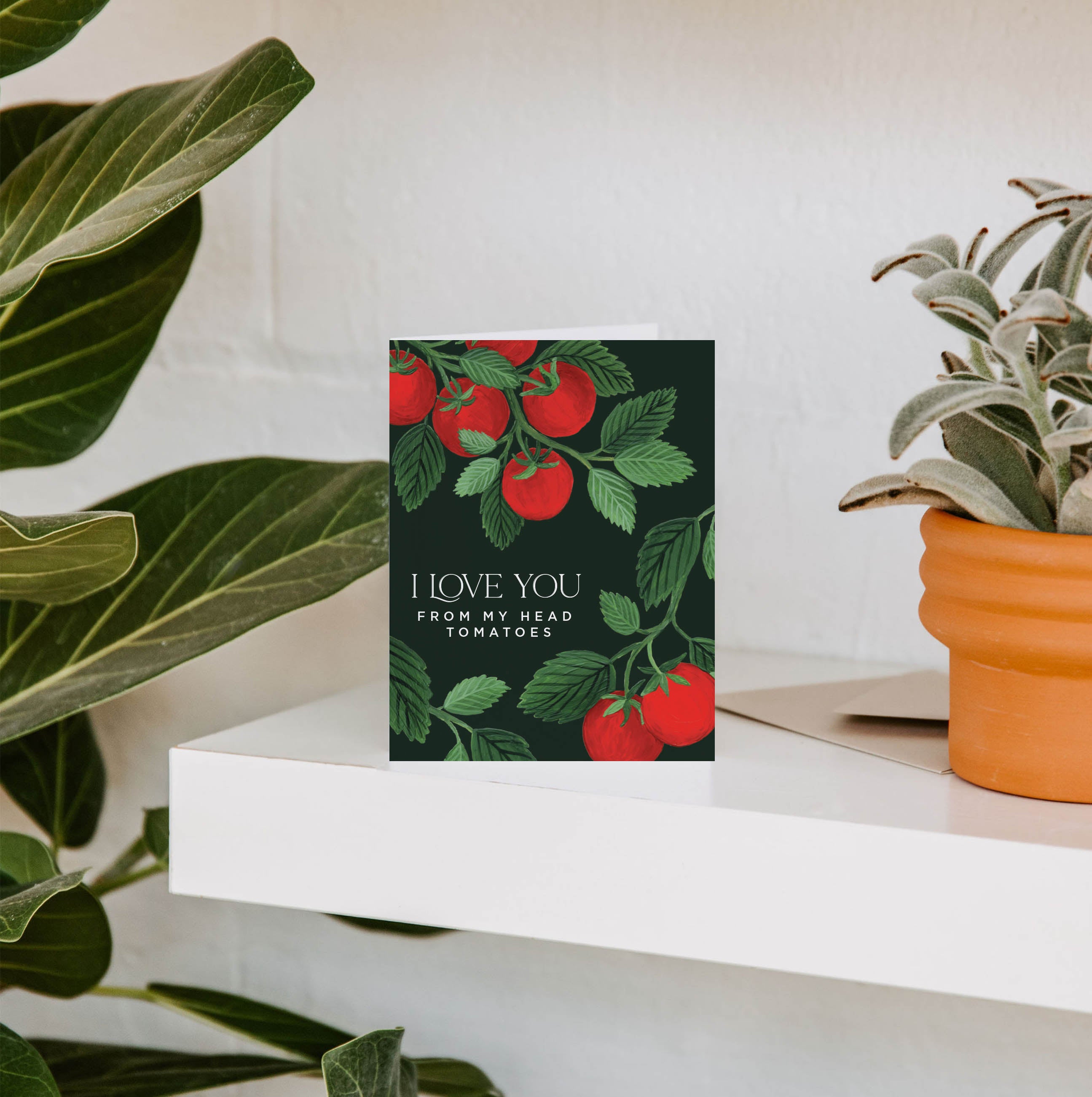 Head Tomatoes Love Greeting Card