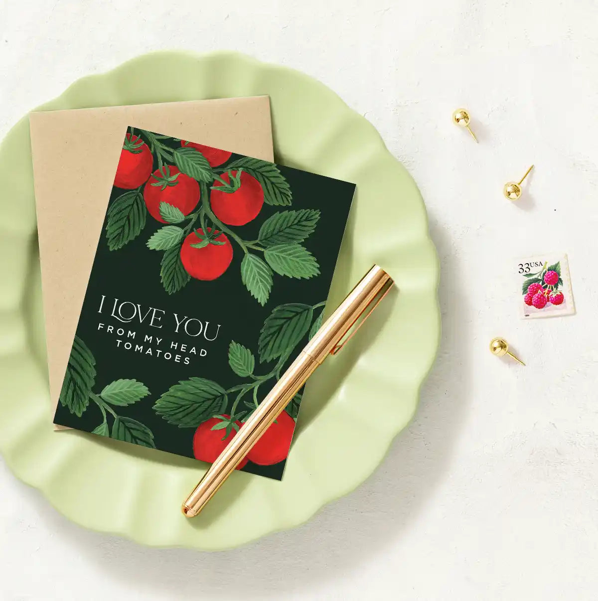 Head Tomatoes Love Greeting Card