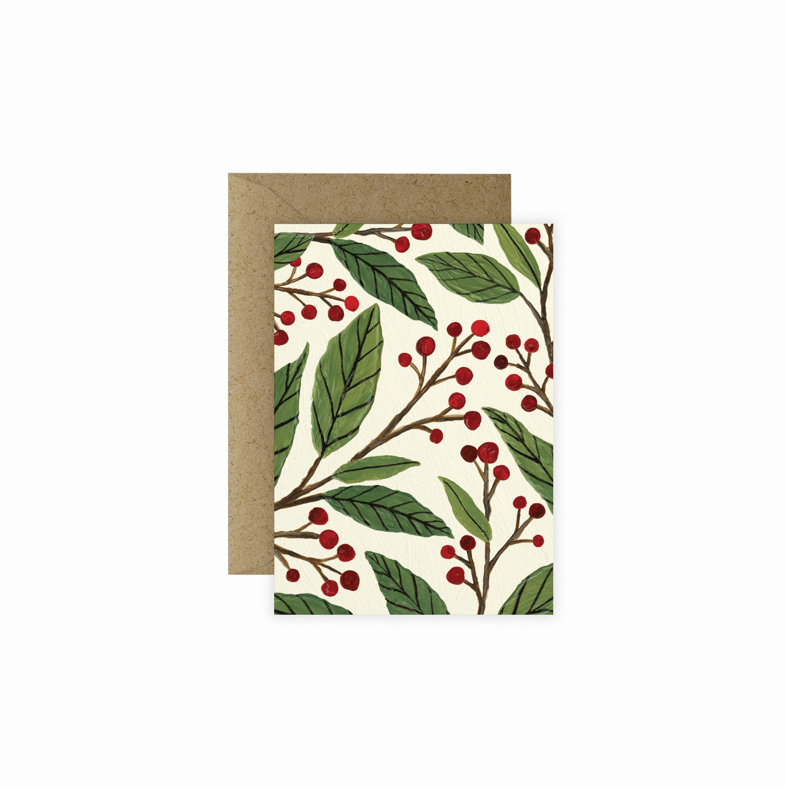 Holiday Berries Mini Greeting Card