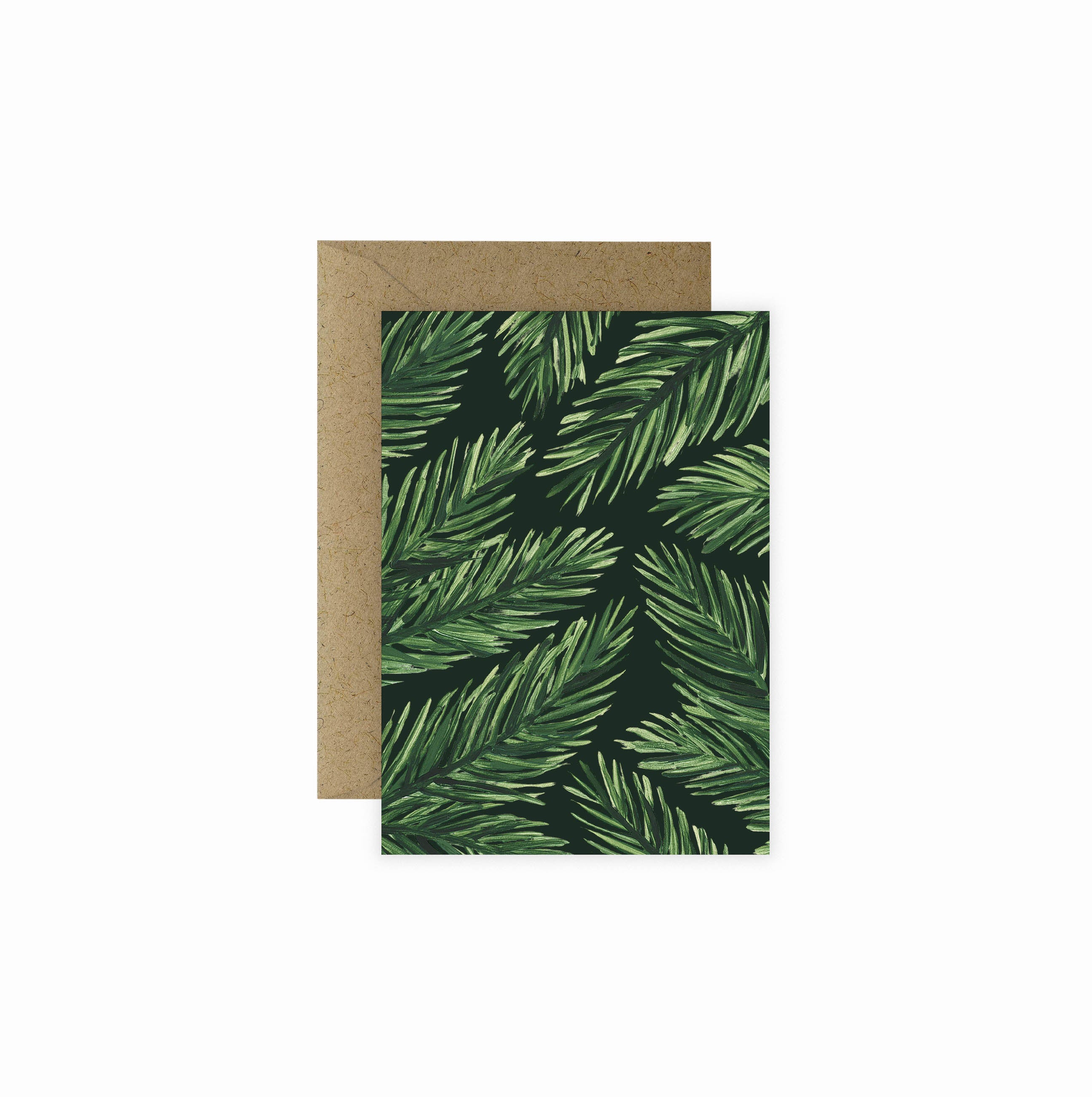 Deep Winter Fir Mini Greeting Card