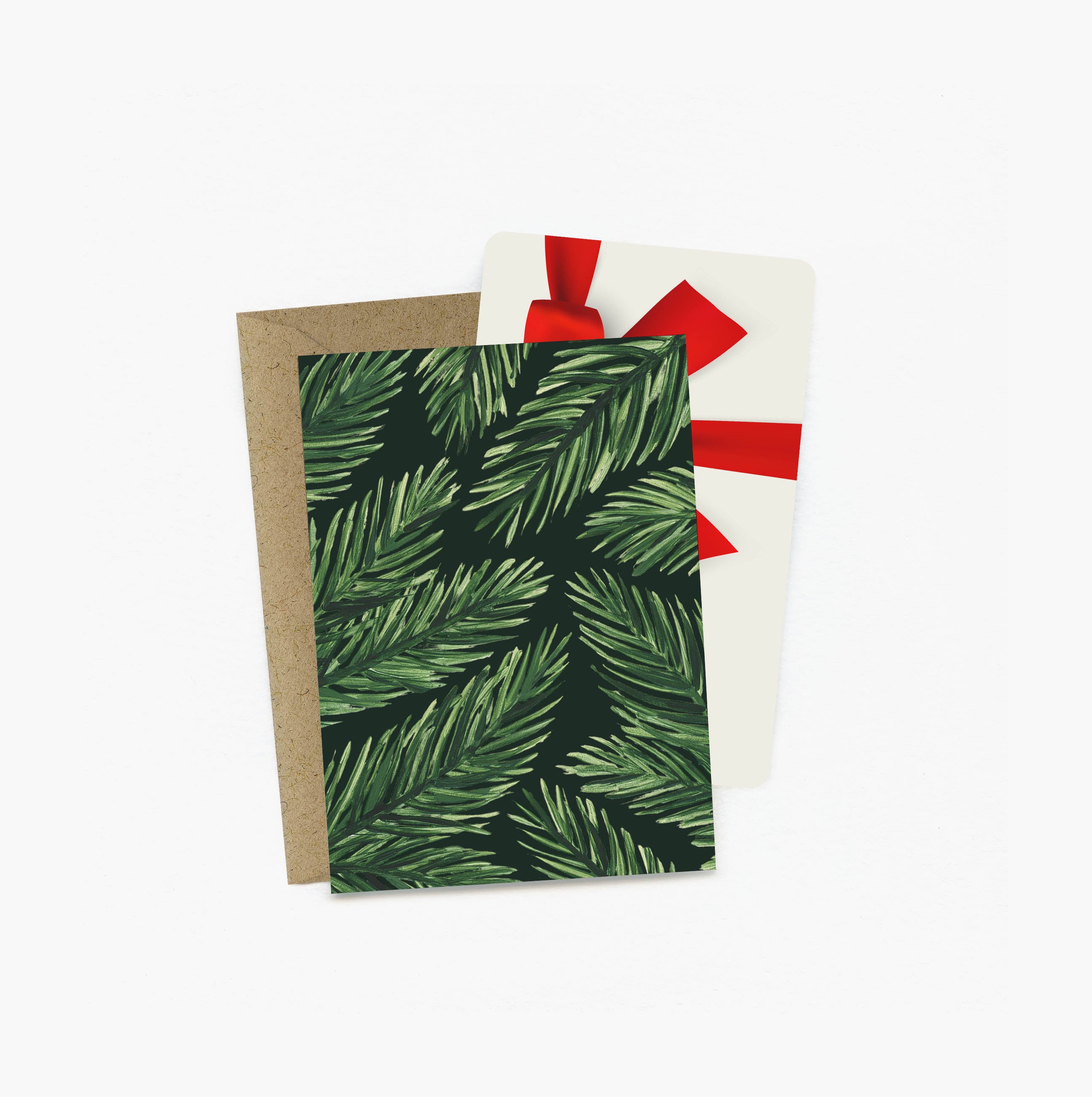 Deep Winter Fir Mini Greeting Card