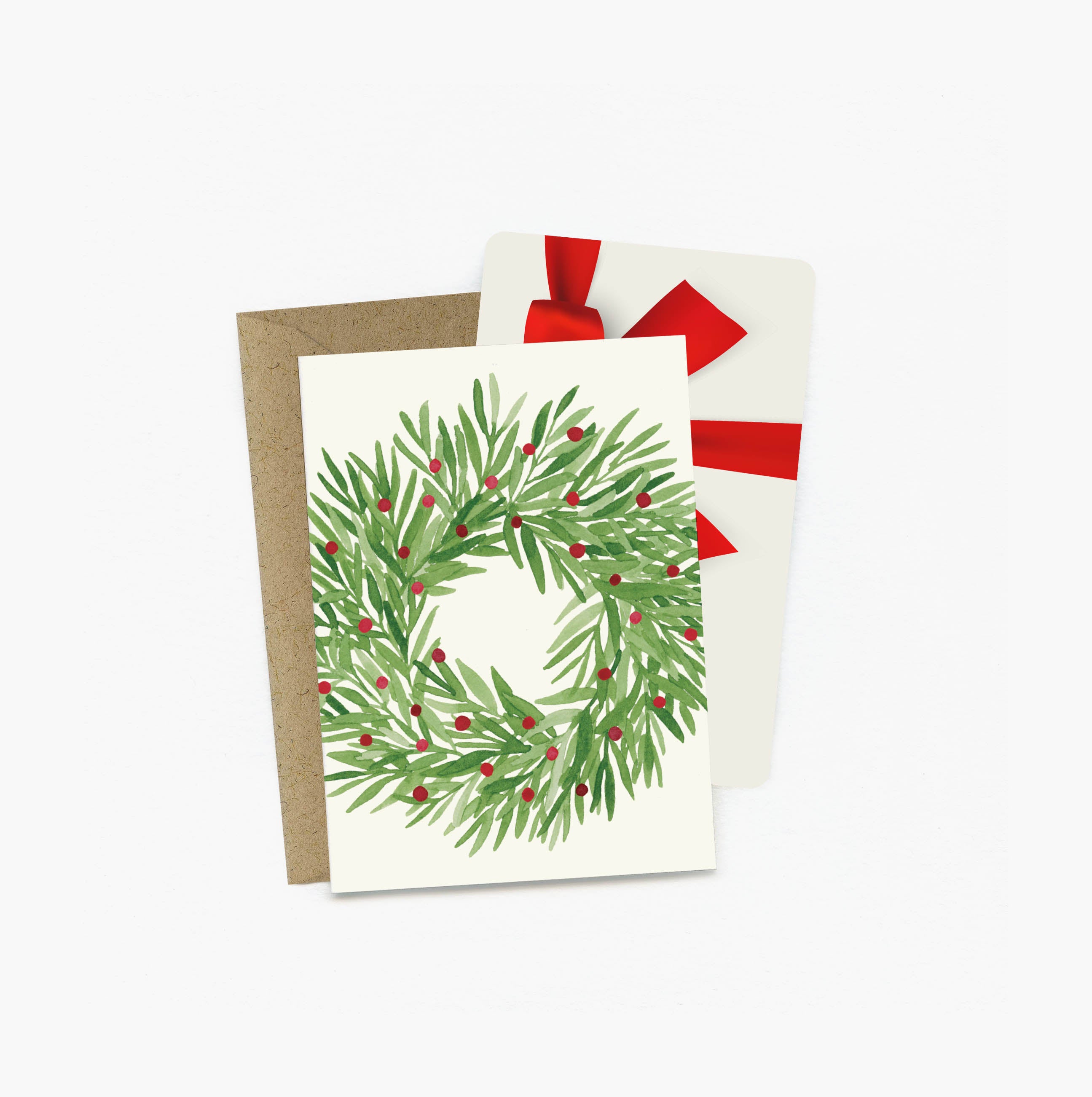 Holiday Wreath Mini Greeting Card