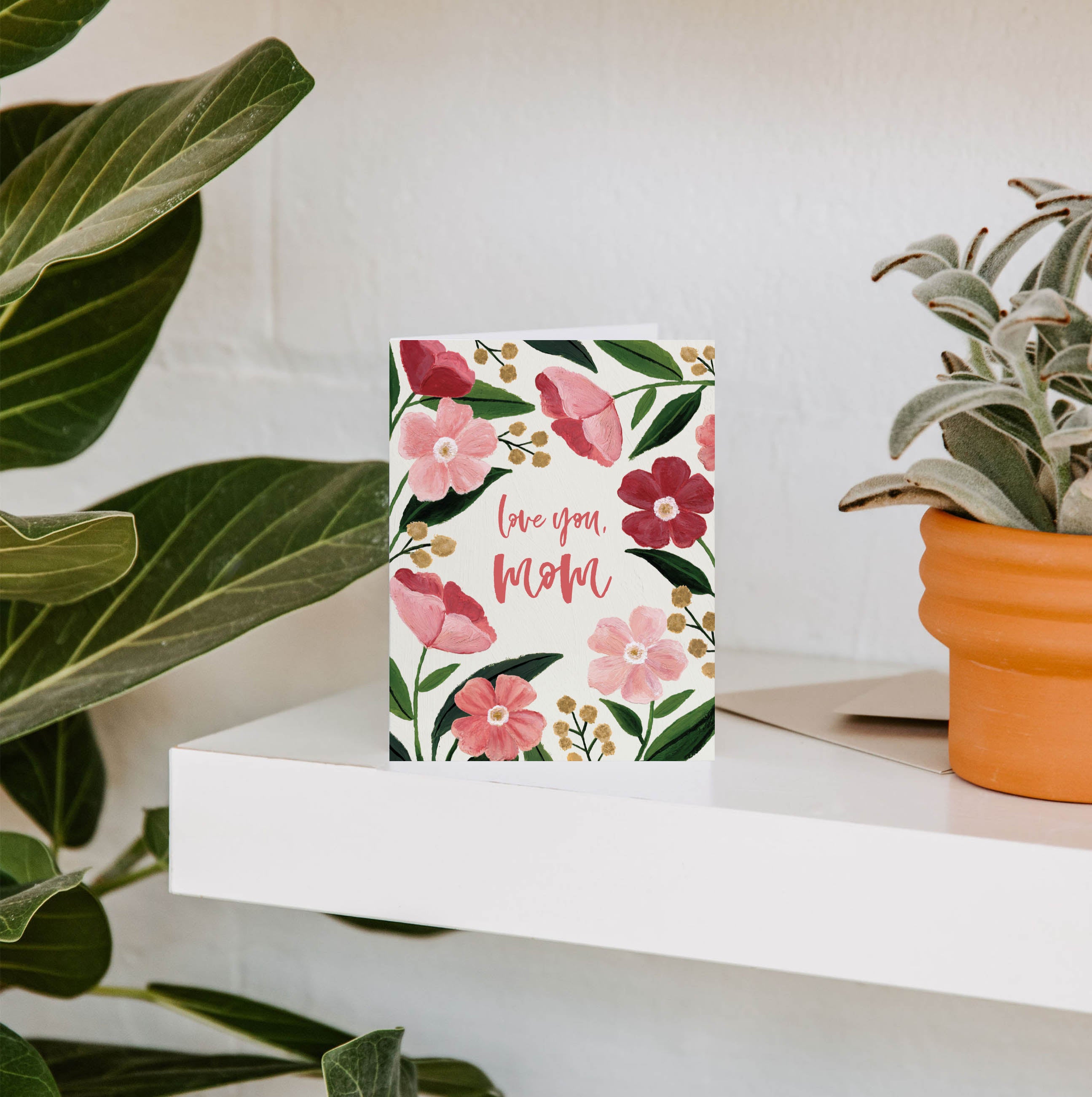 Love You Mom Poppy Greeting Card