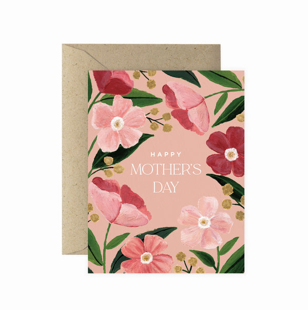 Dark Poppy Mother's Day Greeting Card