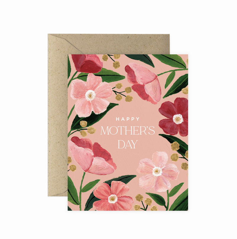 Dark Poppy Mother's Day Greeting Card