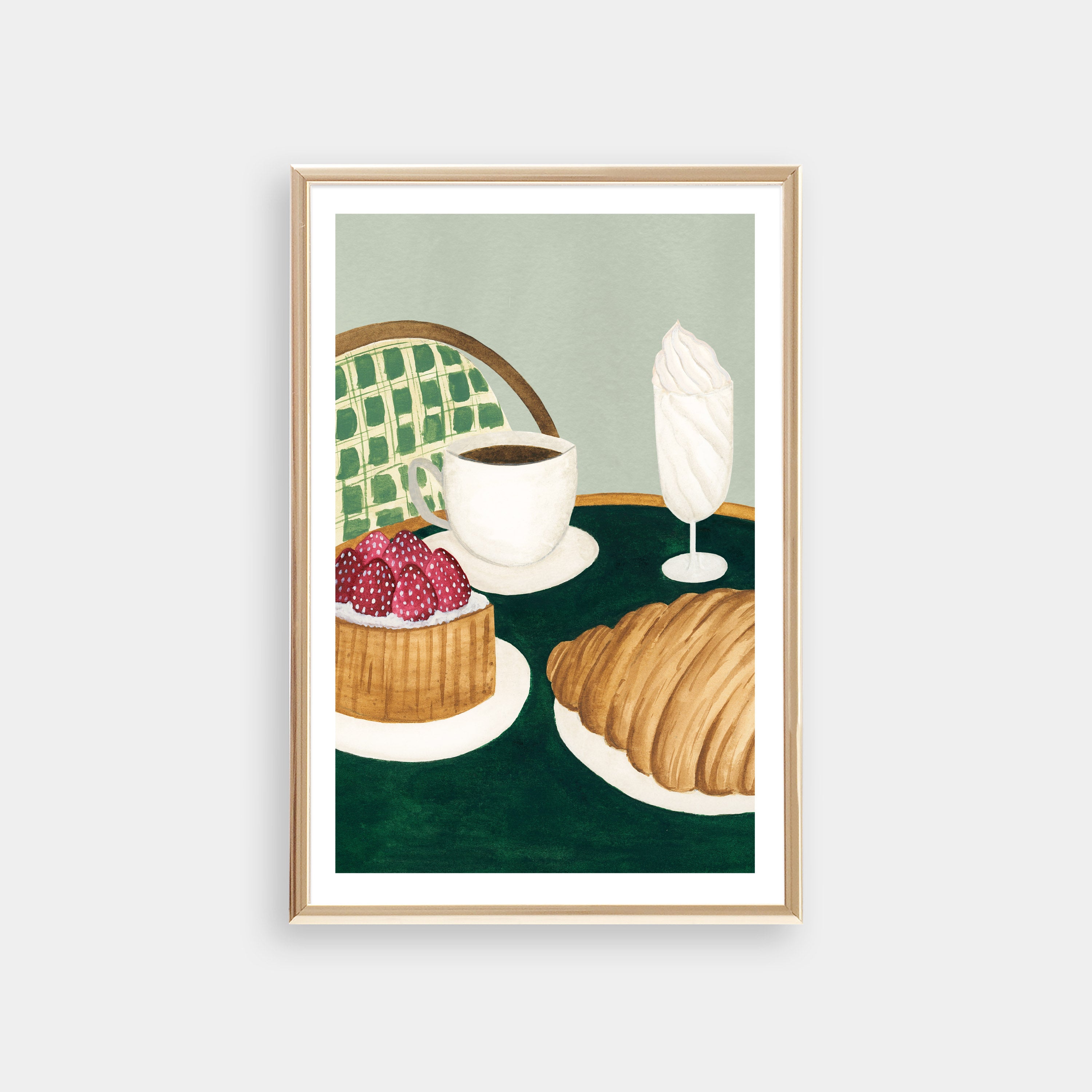 Cafe Art Print Greeting Card