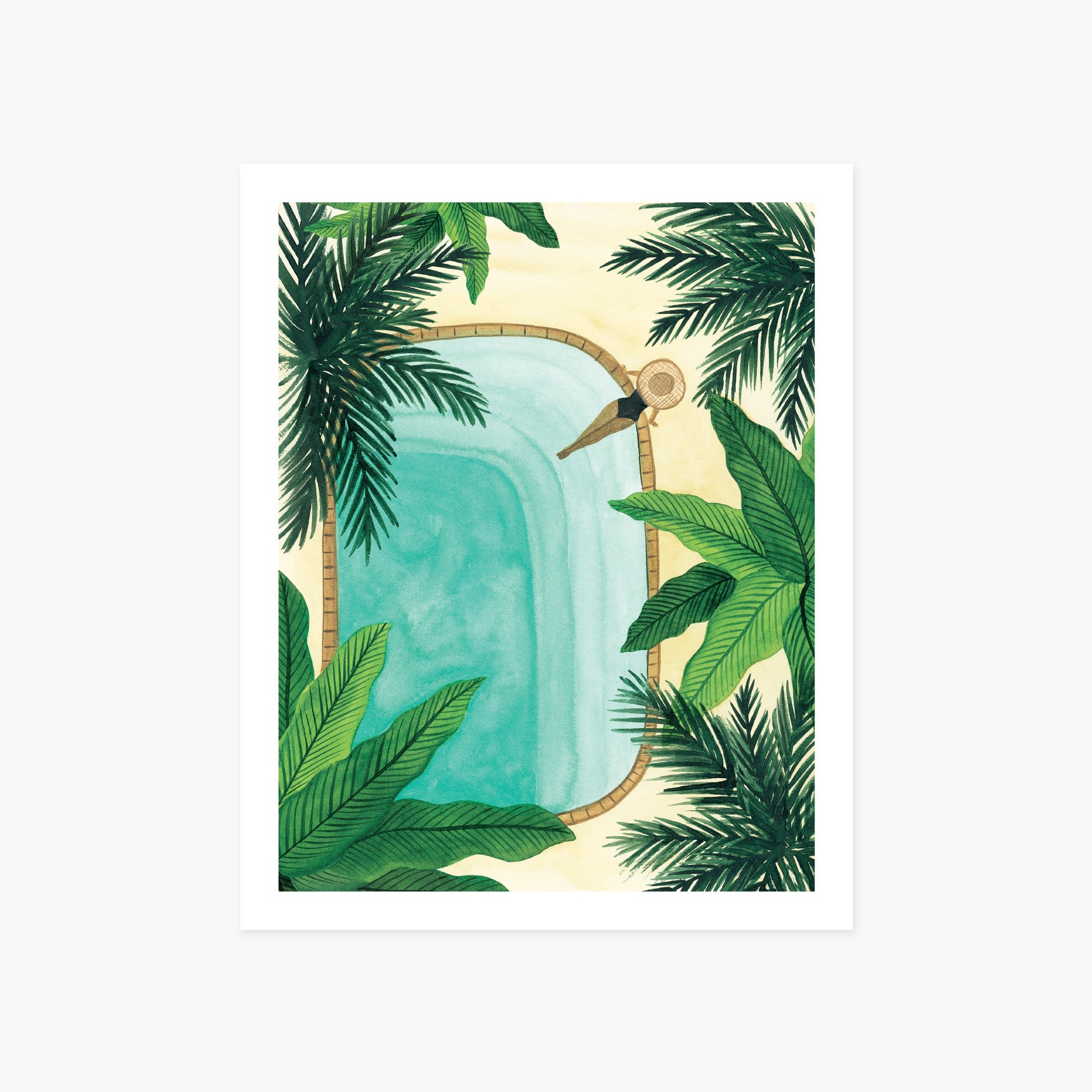 Tropical Pool Art Print