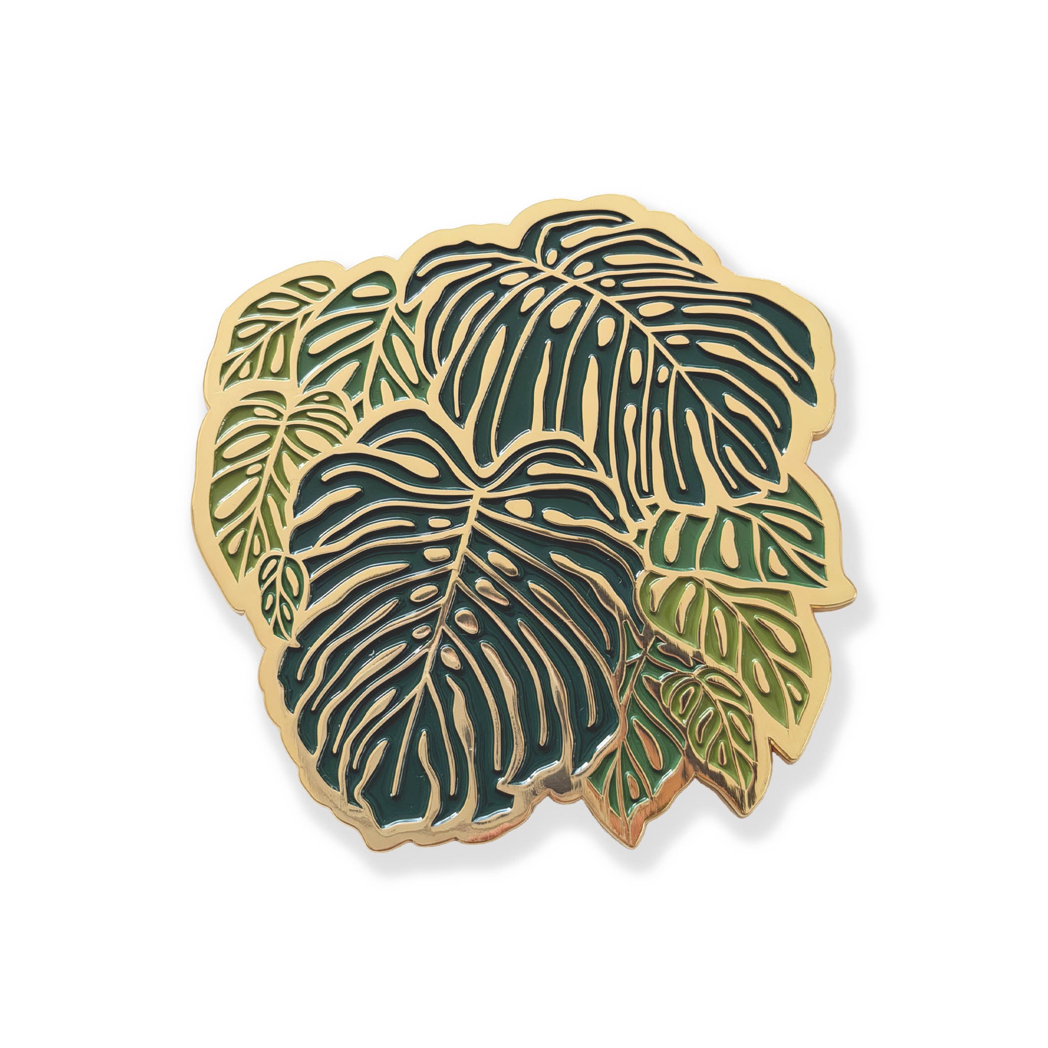 Monstera Tropical Gold Drink Coasters
