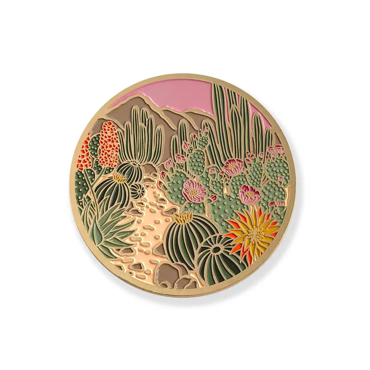 Blooming Desert Gold Drink Coasters