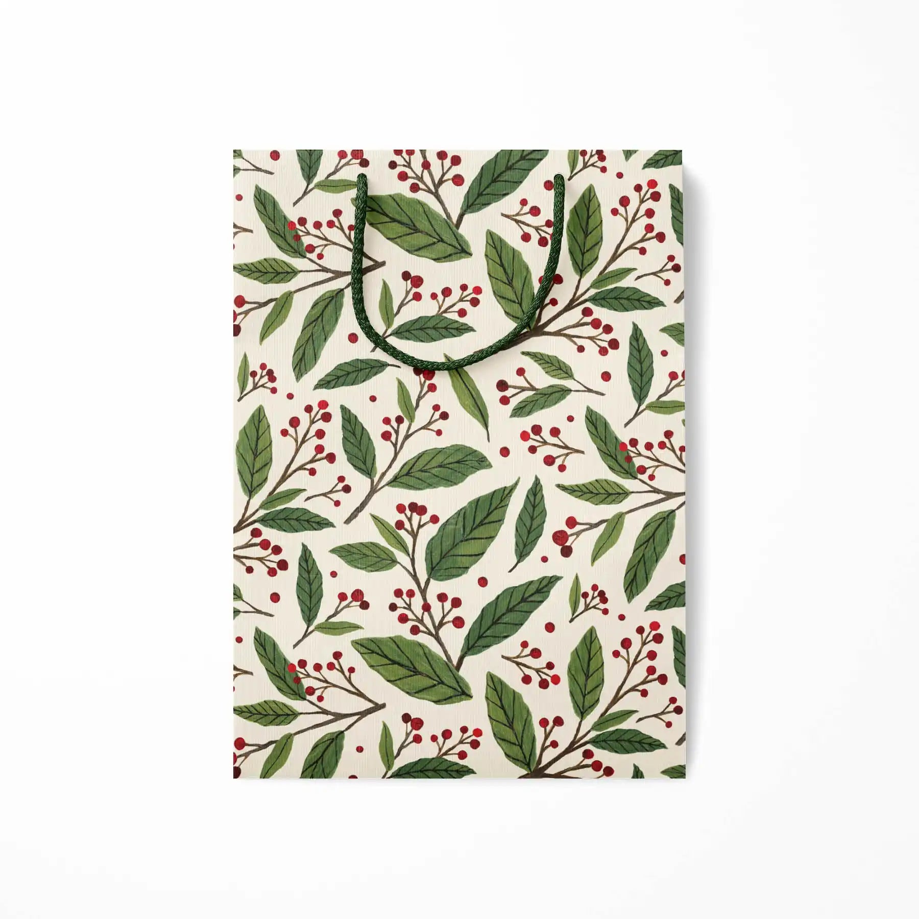 Holiday Berries Gift Bag — Gift Bag, christmas gift, Christmas gift bag, christmas present, holiday berries by Paper Anchor Co.