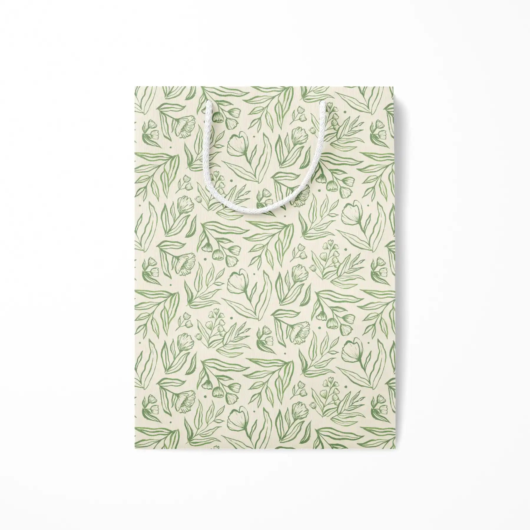 Sage Botanical Gift Bag — Gift Bag, baby shower gift, birthday gift, birthday present, bridal shower gift by Paper Anchor Co.
