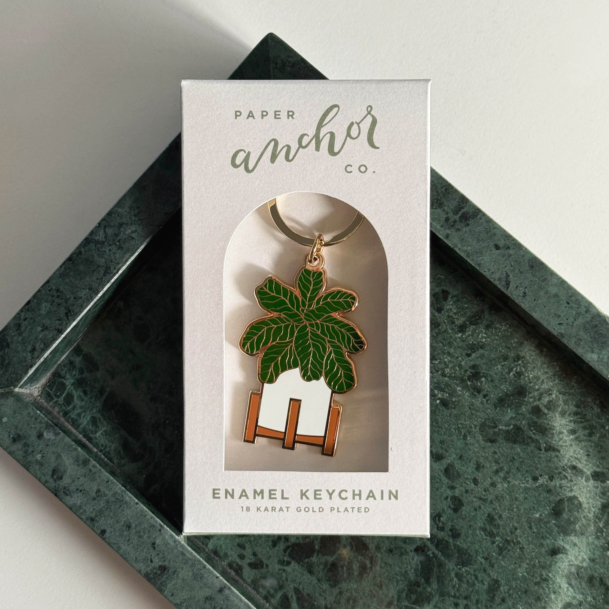 Fiddle Leaf Fig Plant Keychain