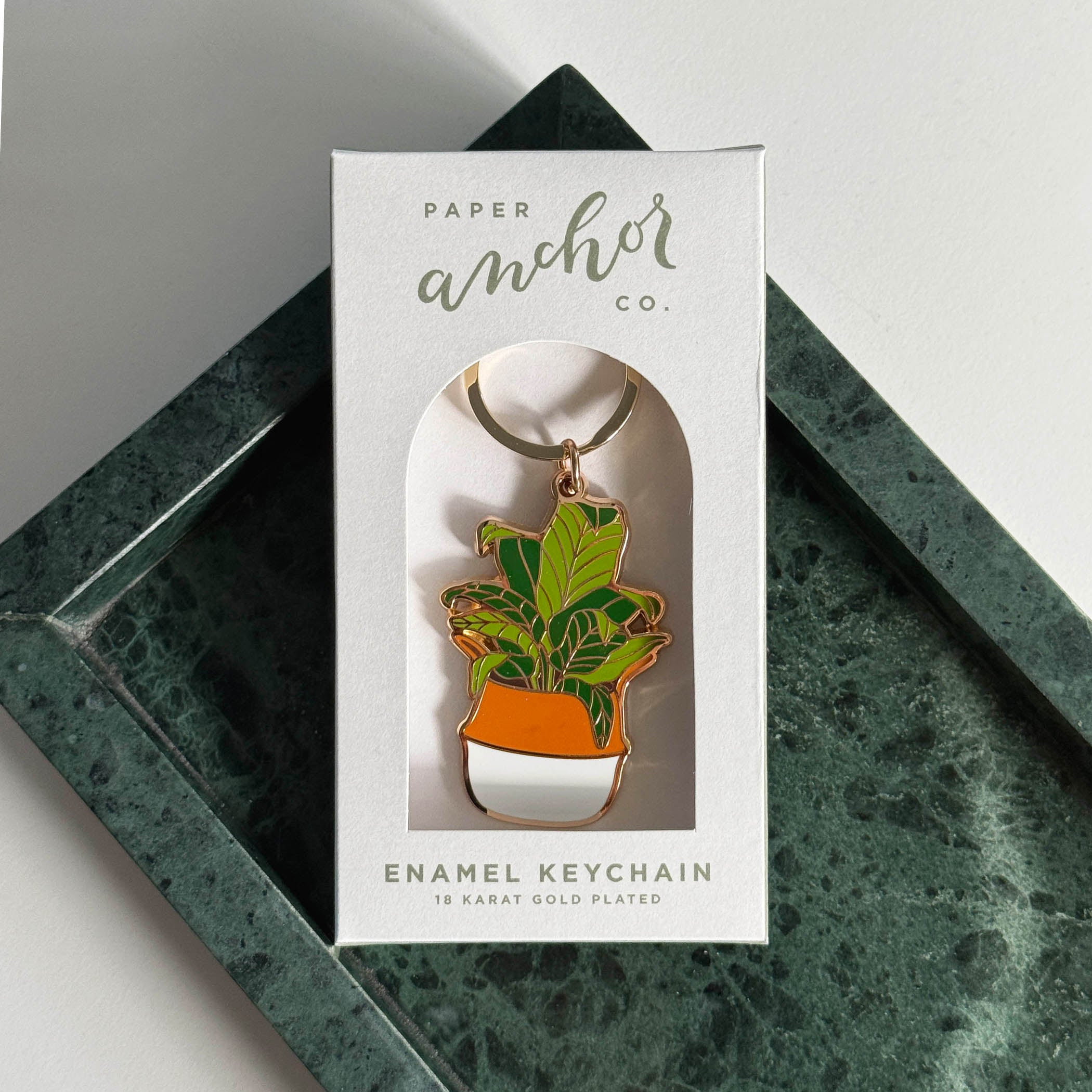 Banana Leaf Plant Keychain