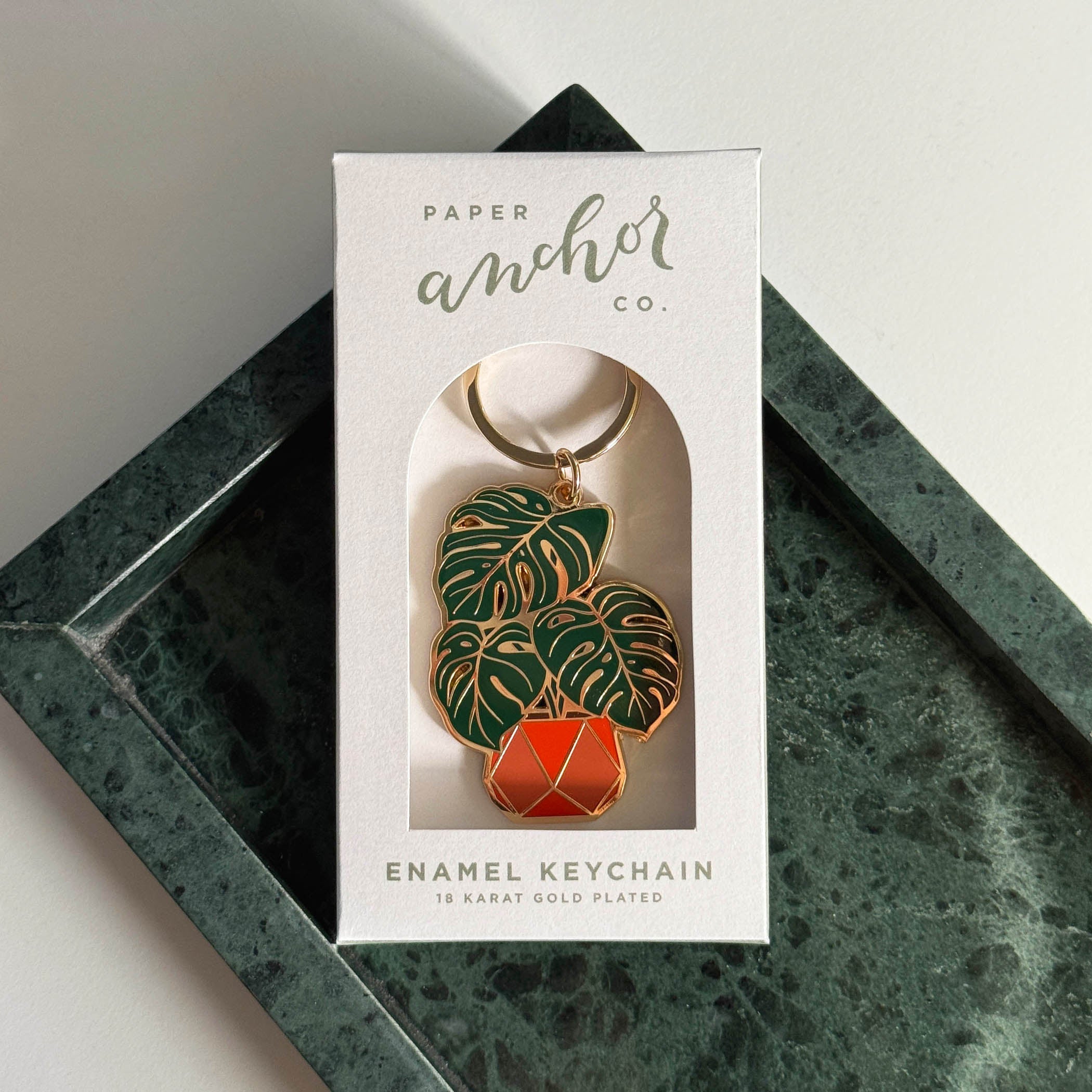 Monstera Plant  Keychain