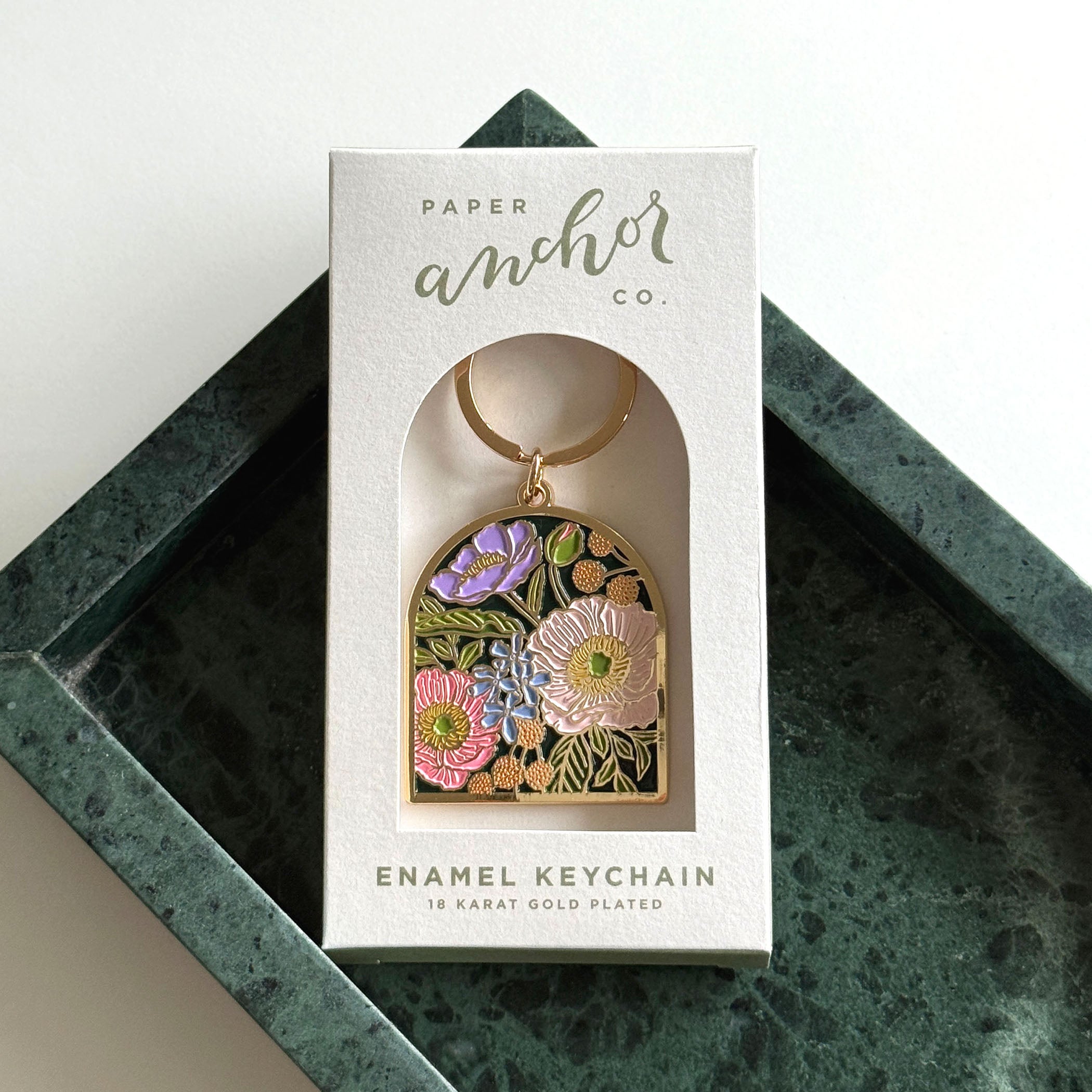 Vibrant Flora Arch Keychain